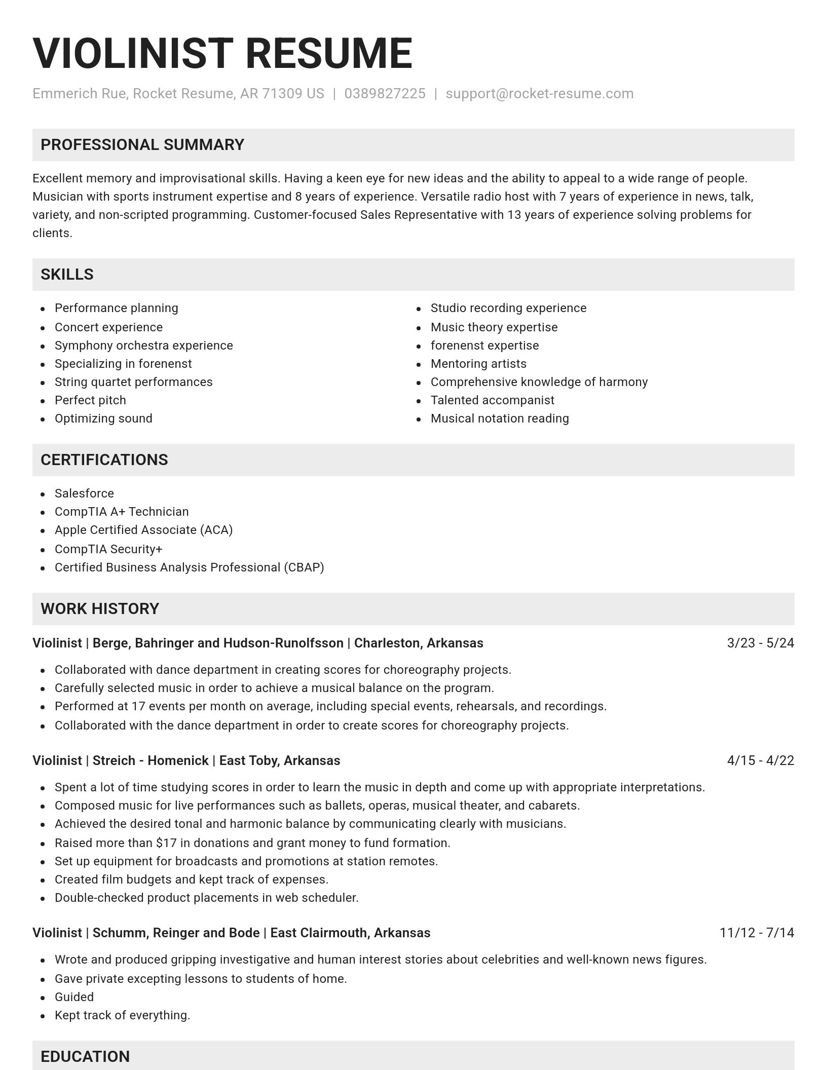Genius resume template