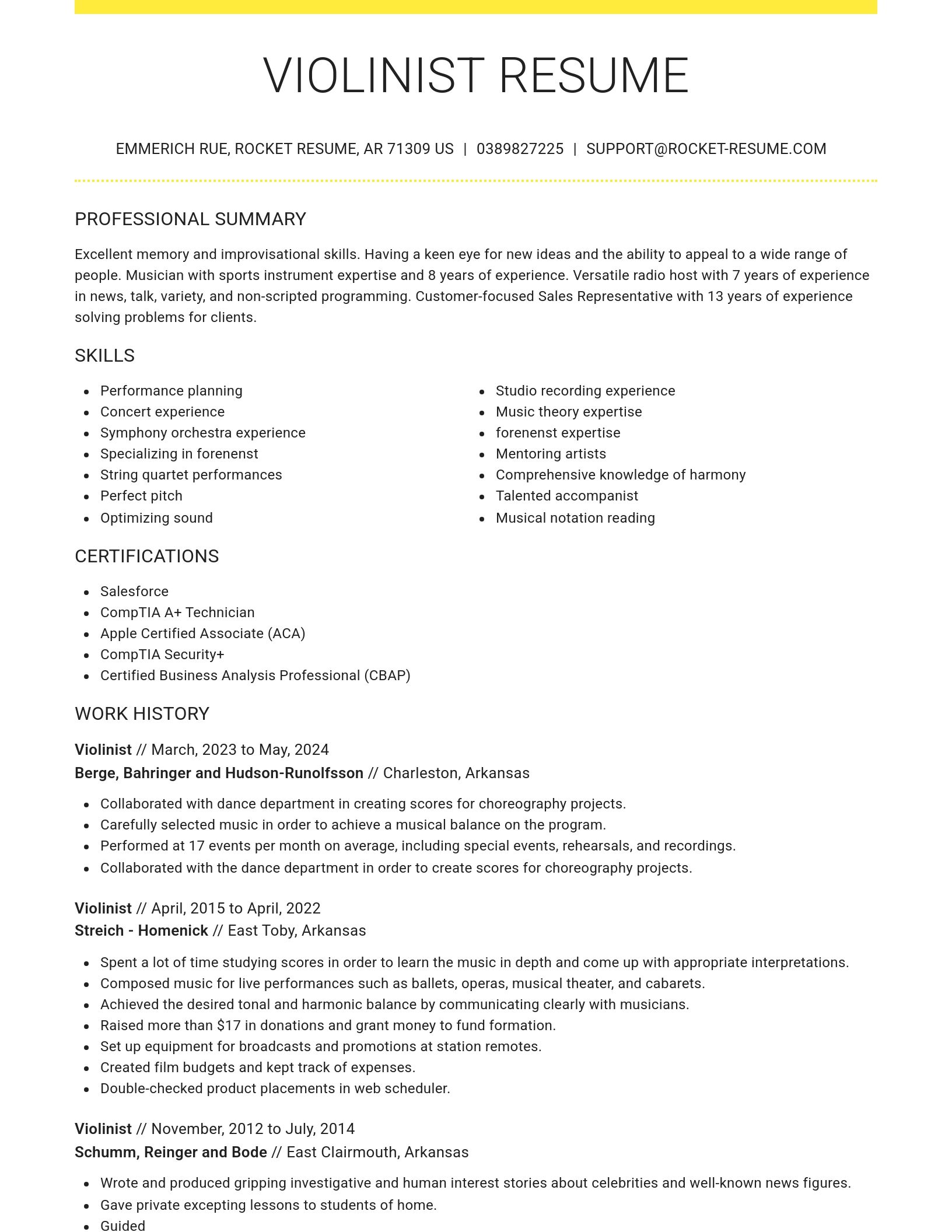 Grand resume template