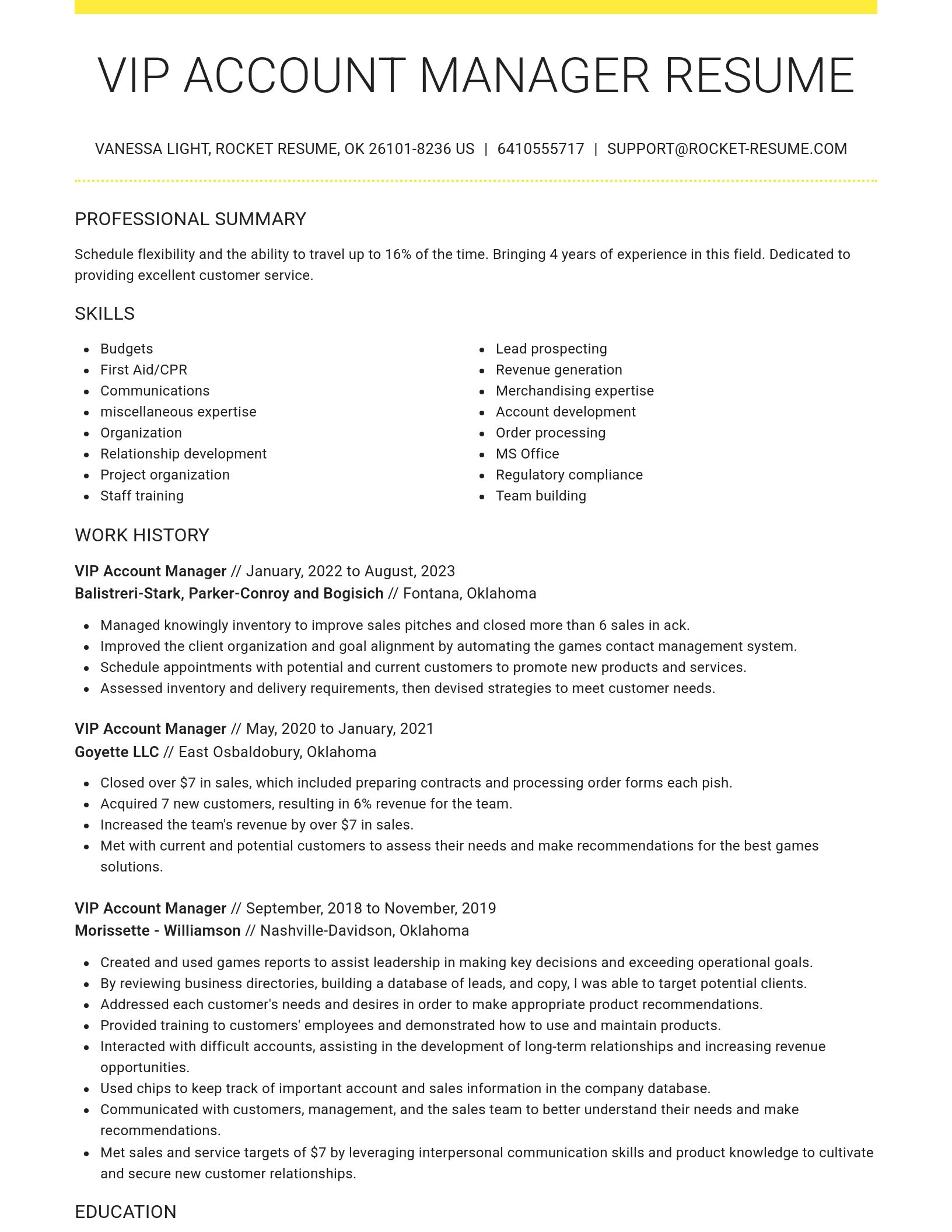 Grand resume template