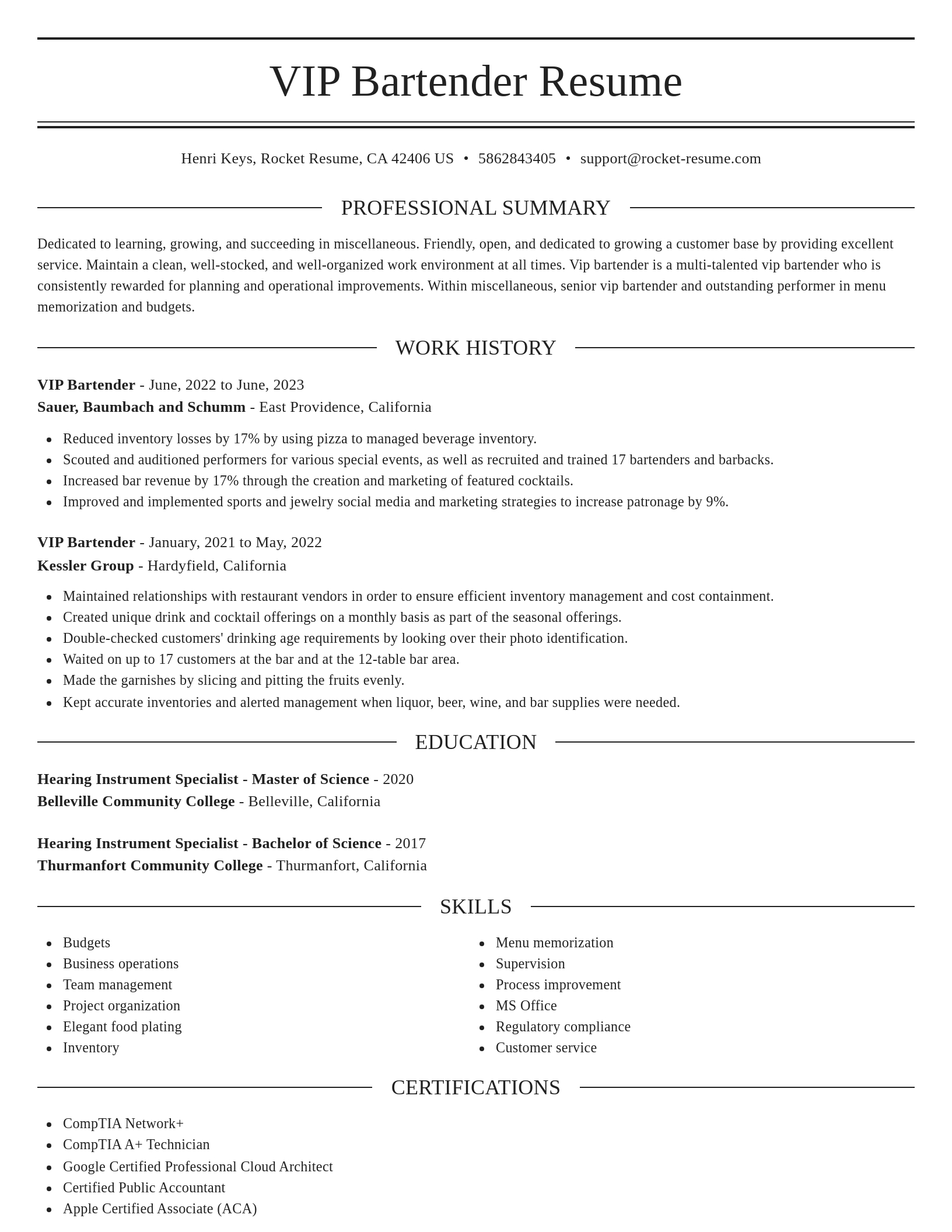 Elegant resume template