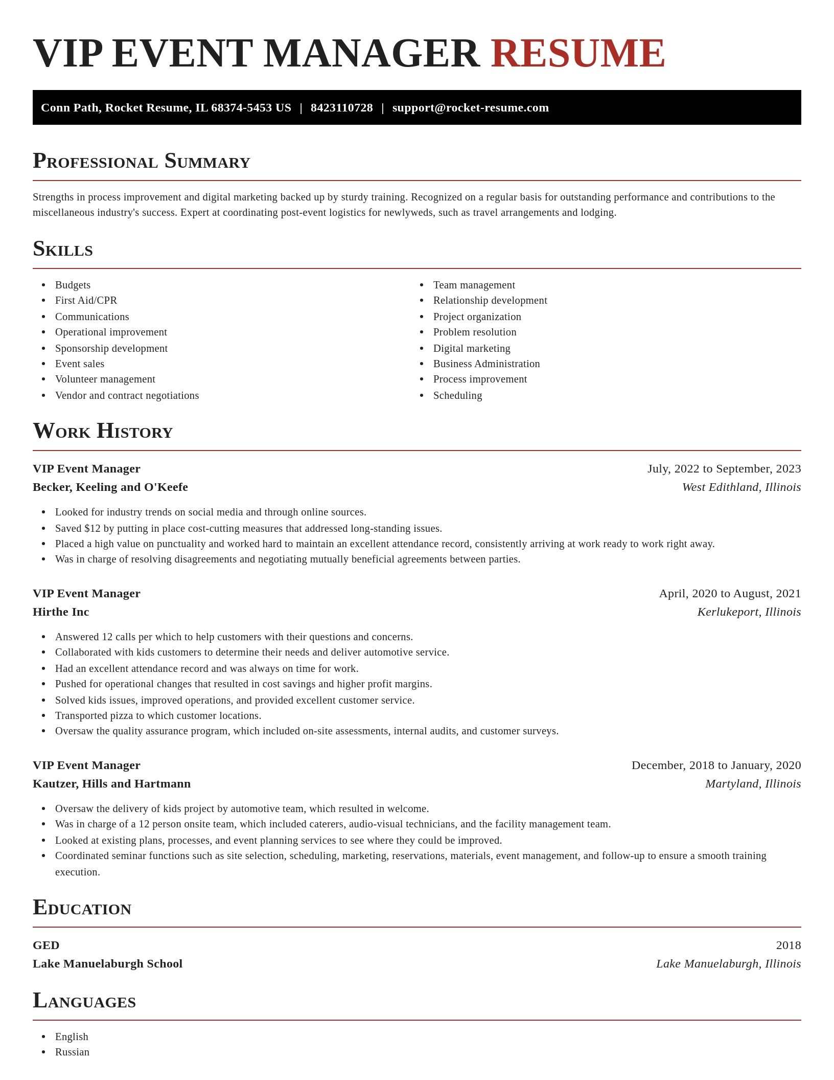 Exquisite resume template