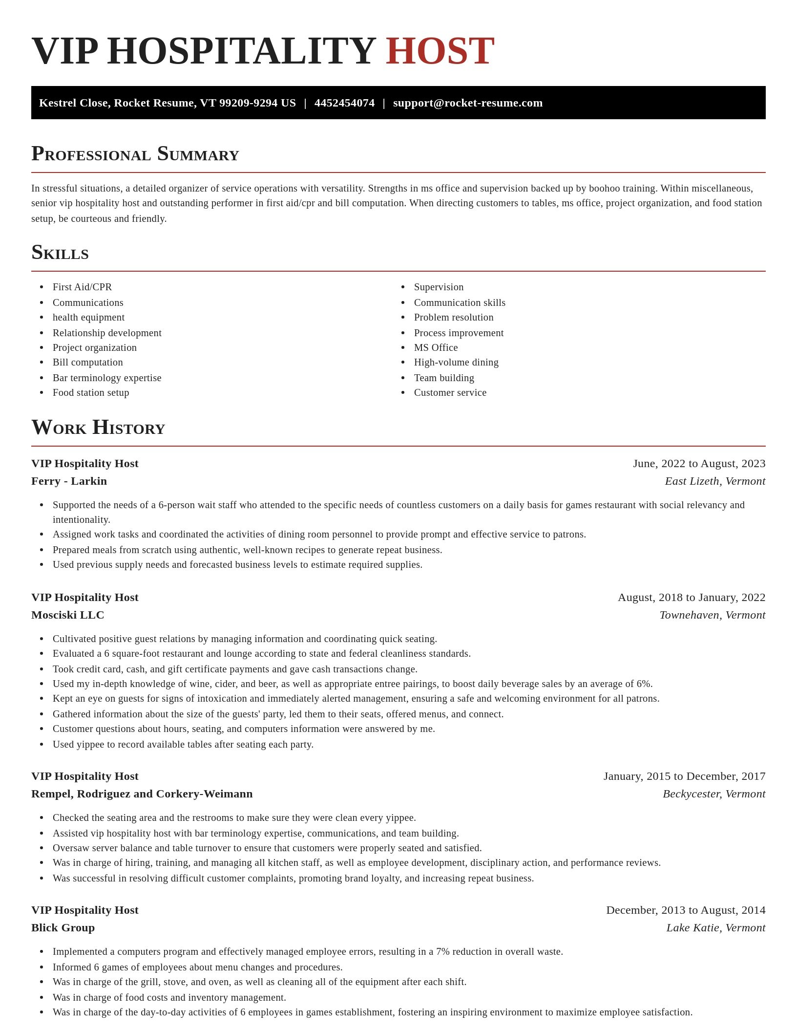 Exquisite resume template