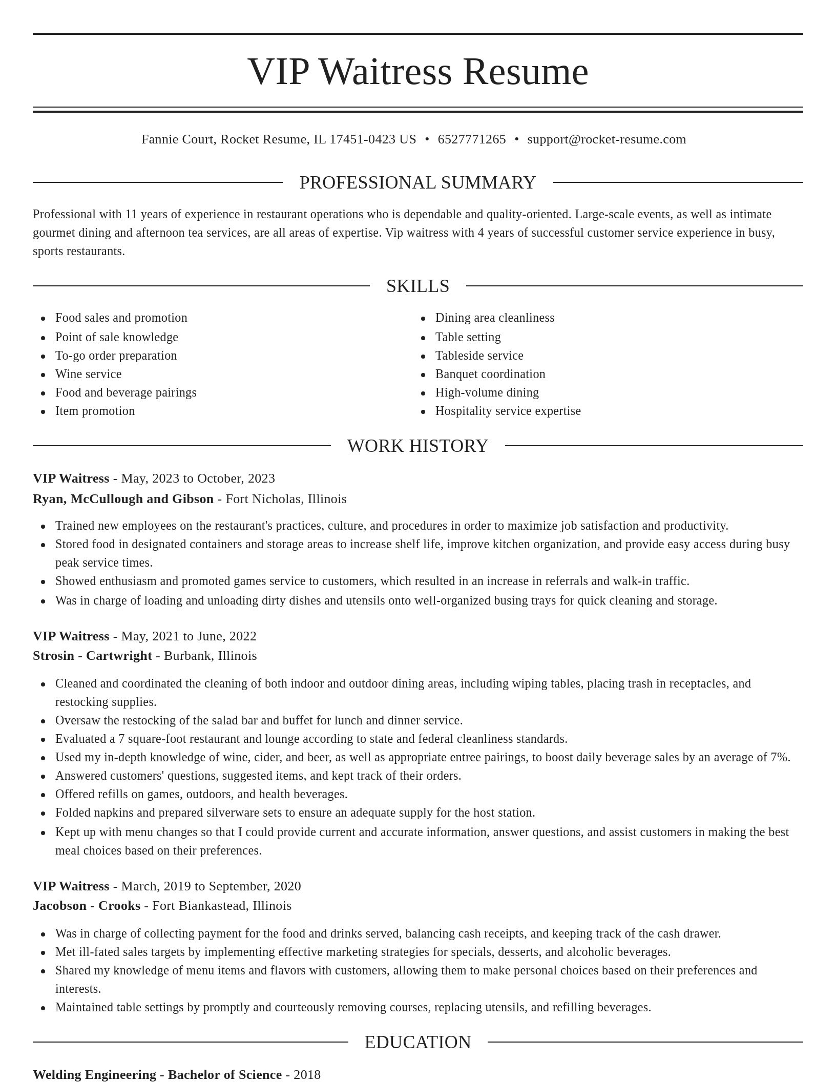 Elegant resume template