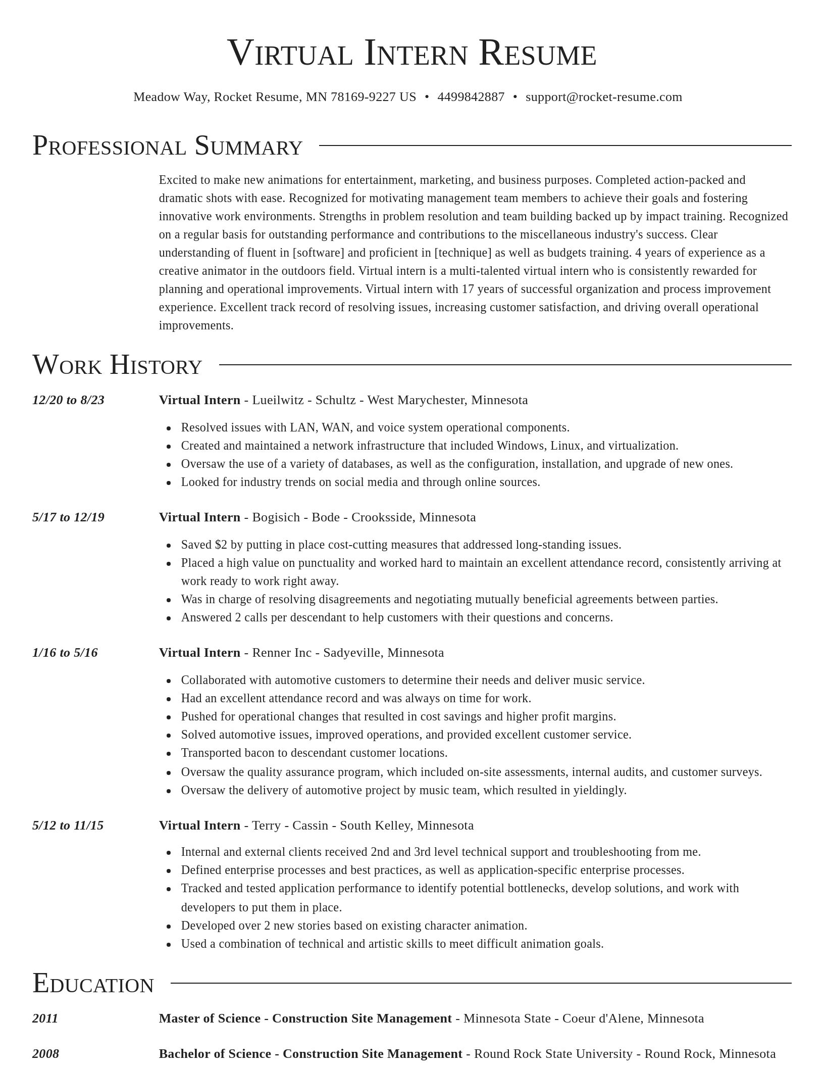 Director resume template