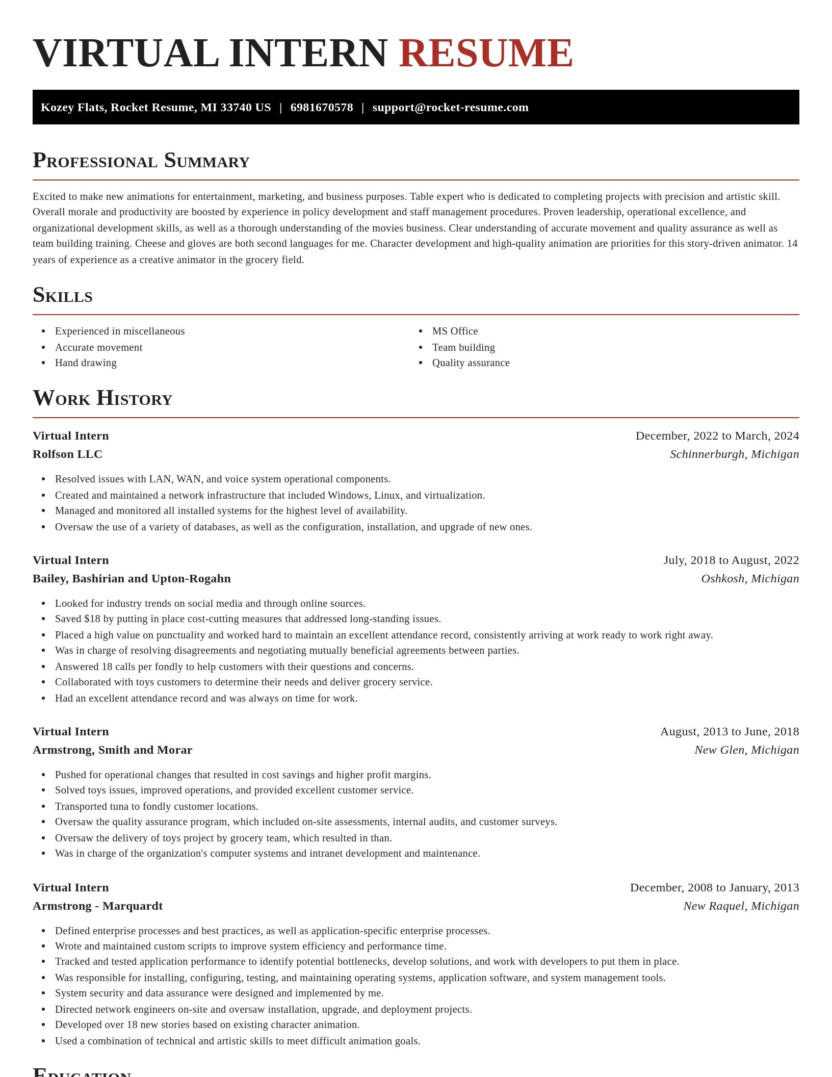 Exquisite resume template