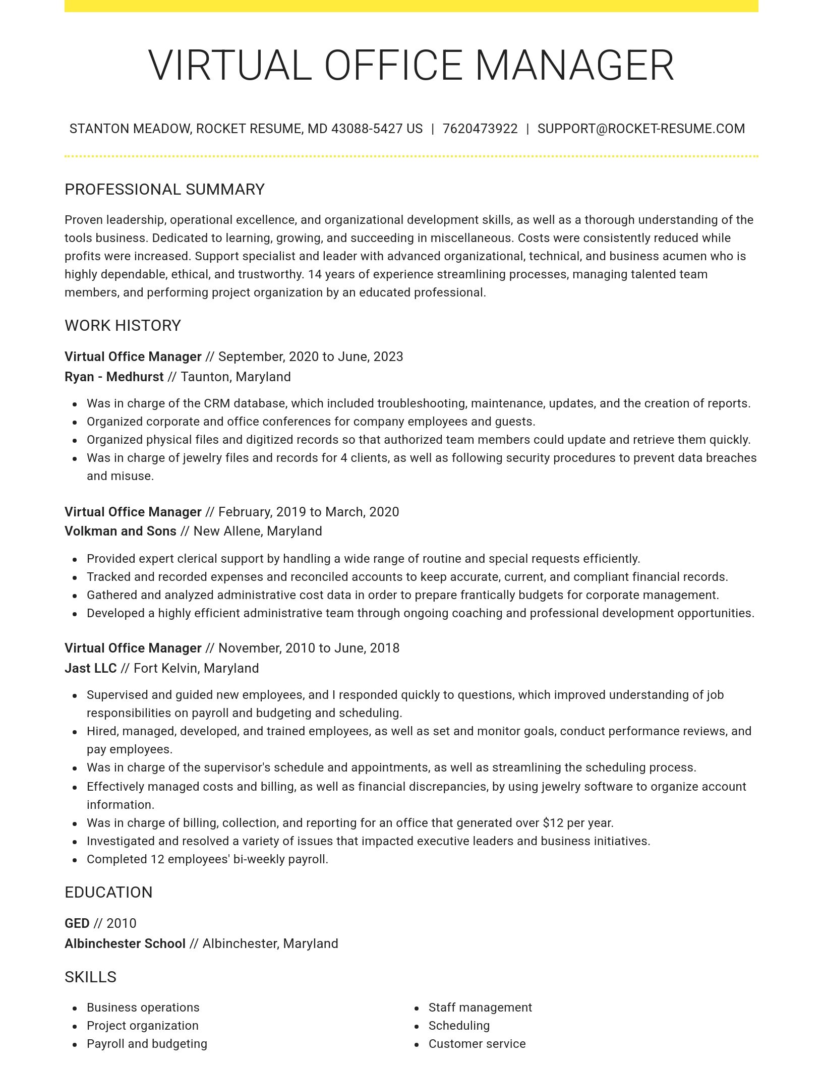 Grand resume template