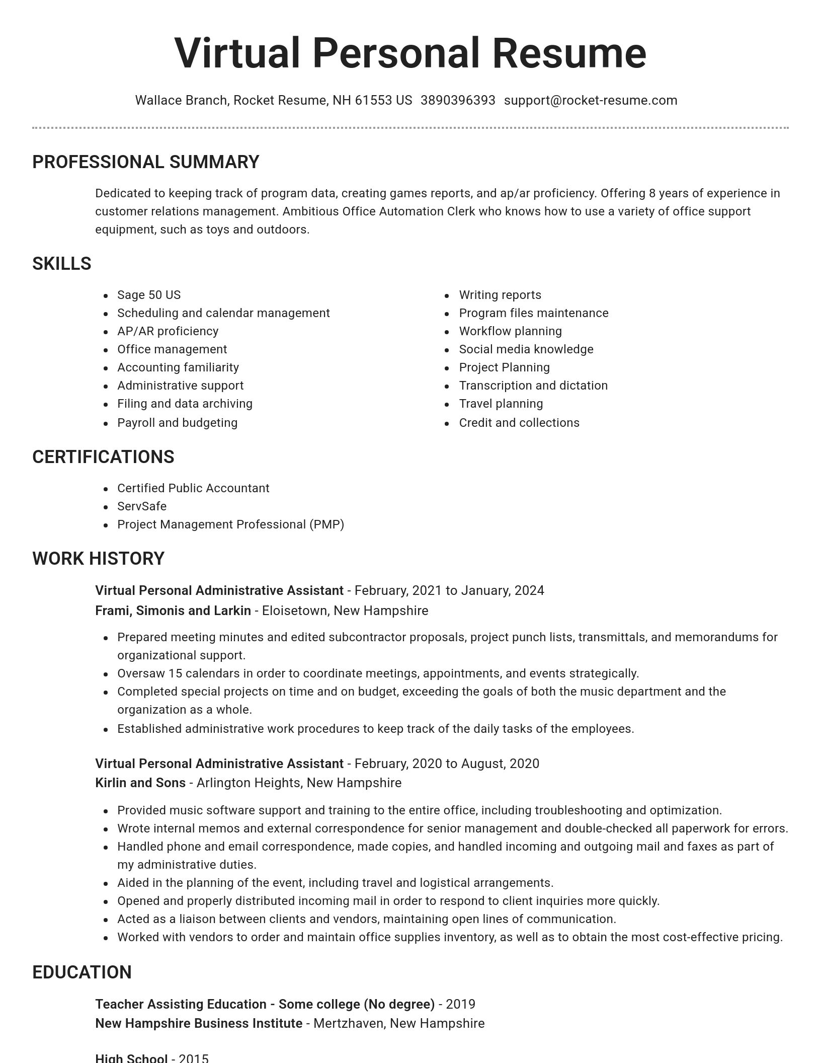 Brilliant resume template