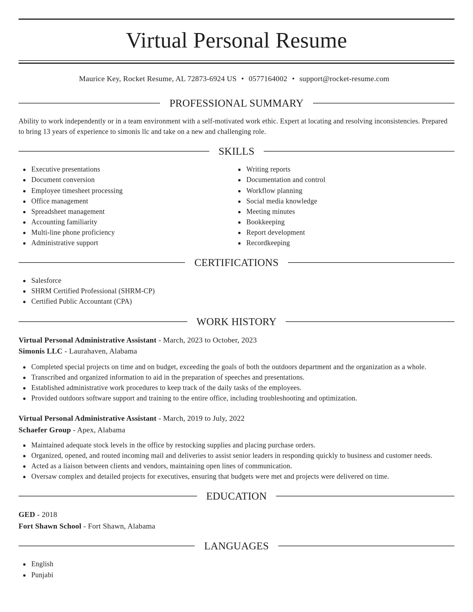 Elegant resume template