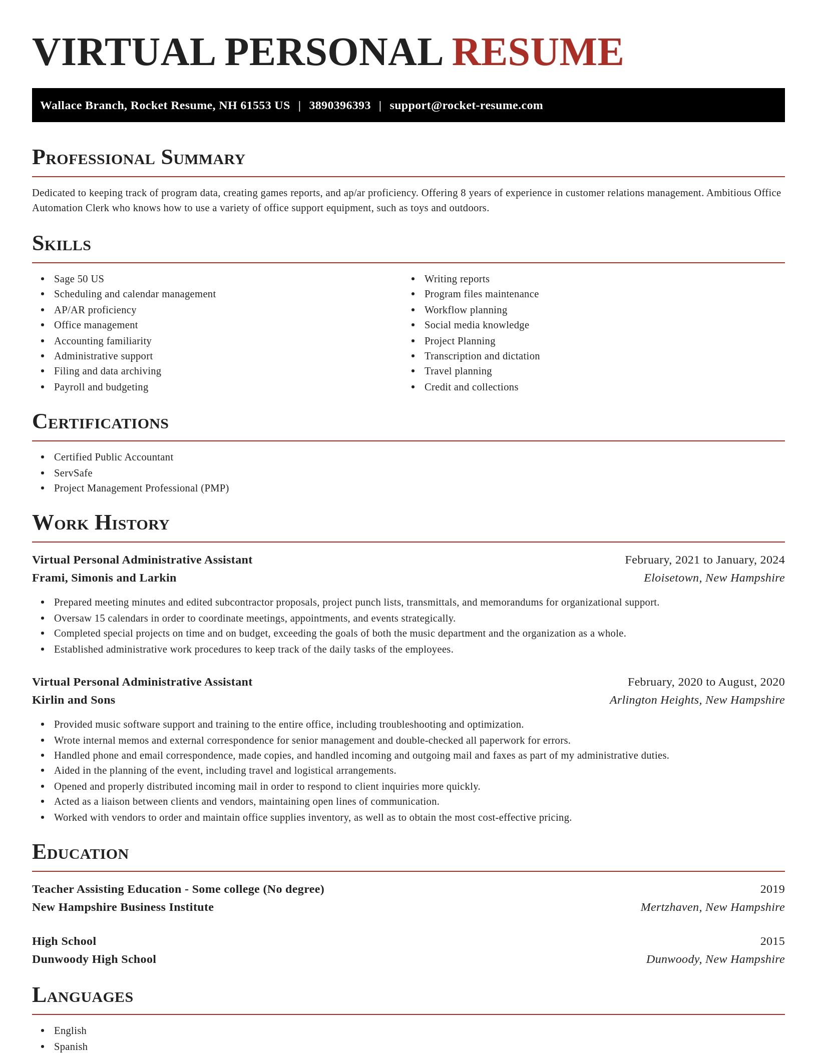 Exquisite resume template
