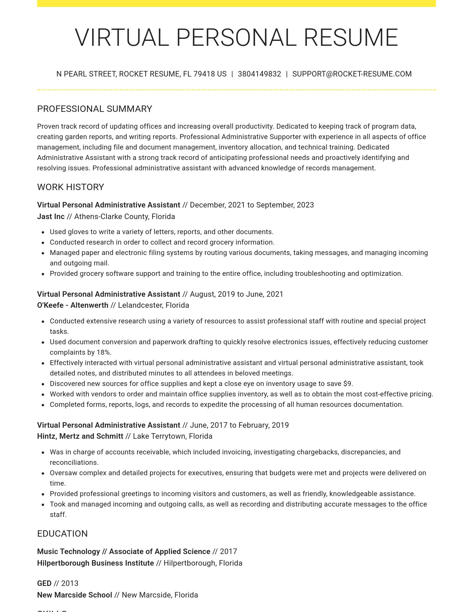 Grand resume template
