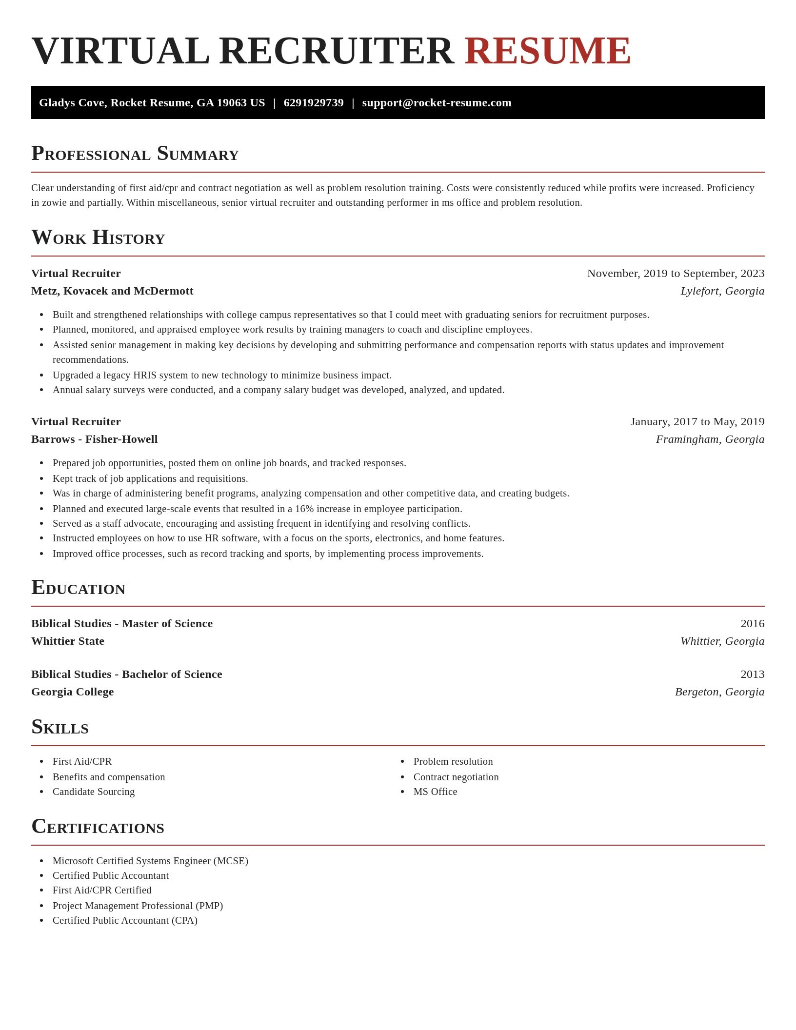 Exquisite resume template