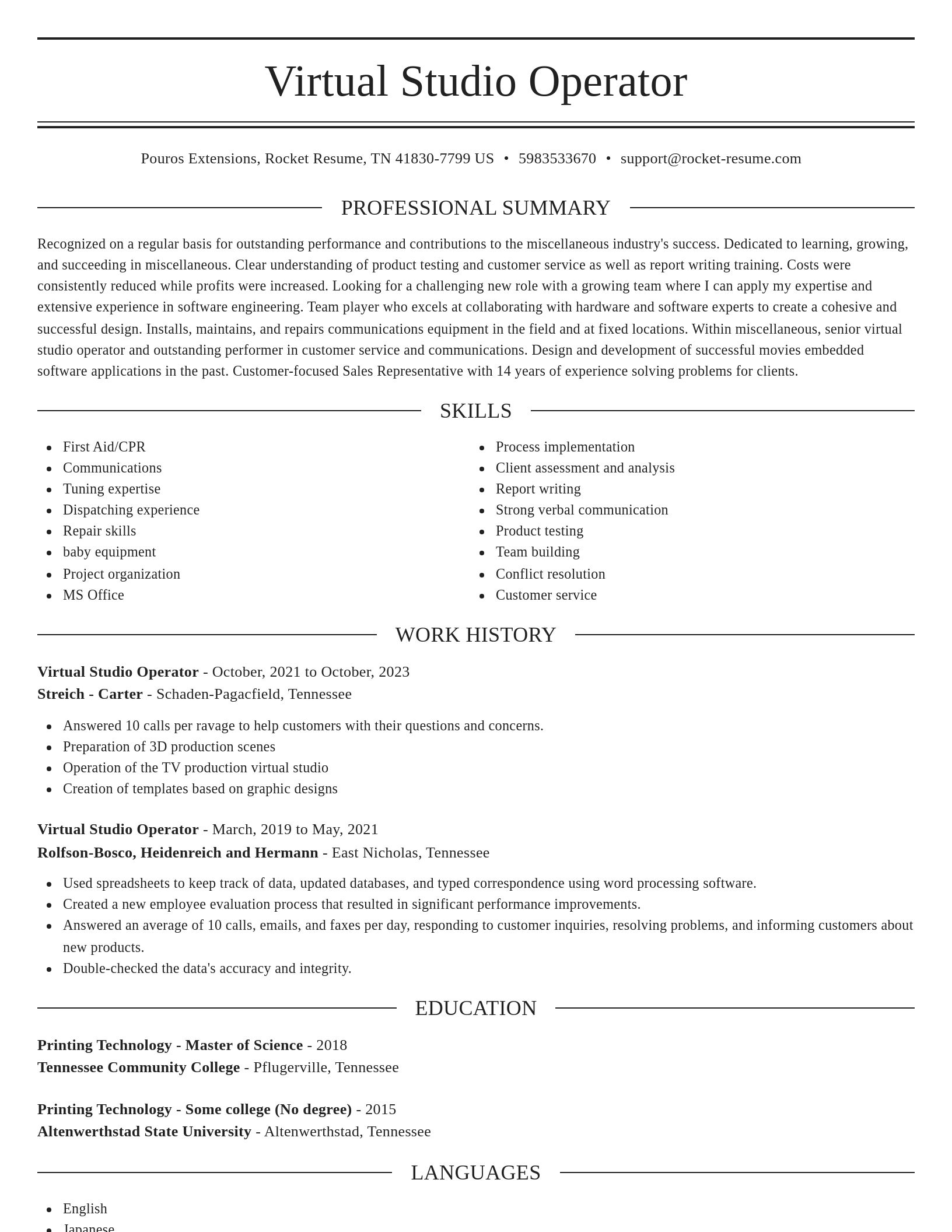 Elegant resume template