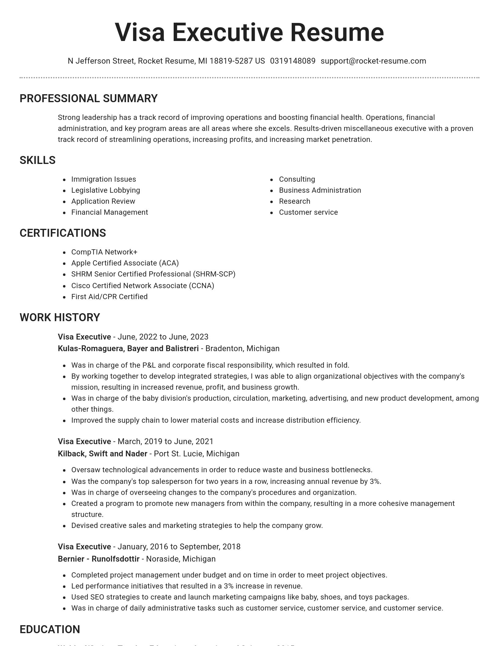 Brilliant resume template