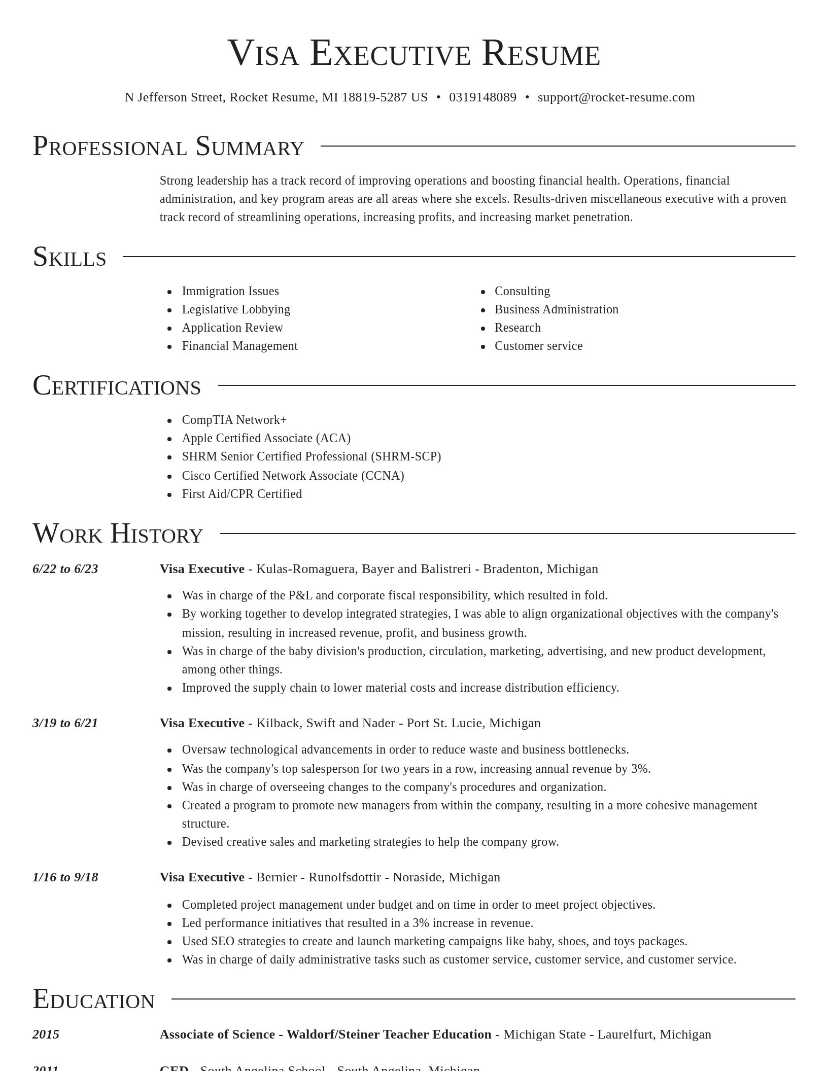 Director resume template