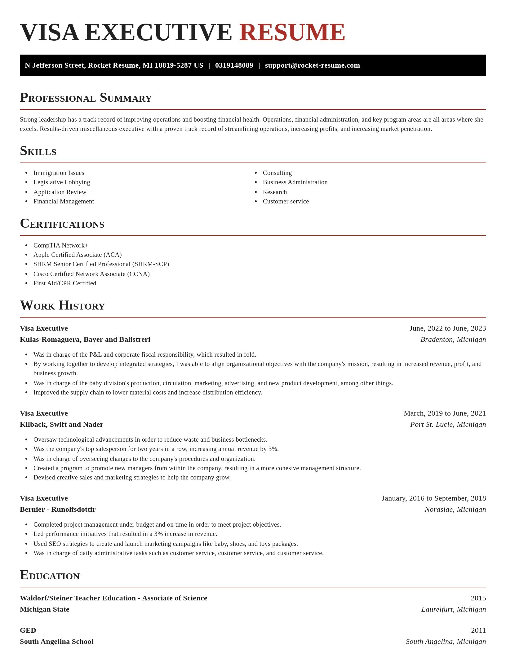 Exquisite resume template