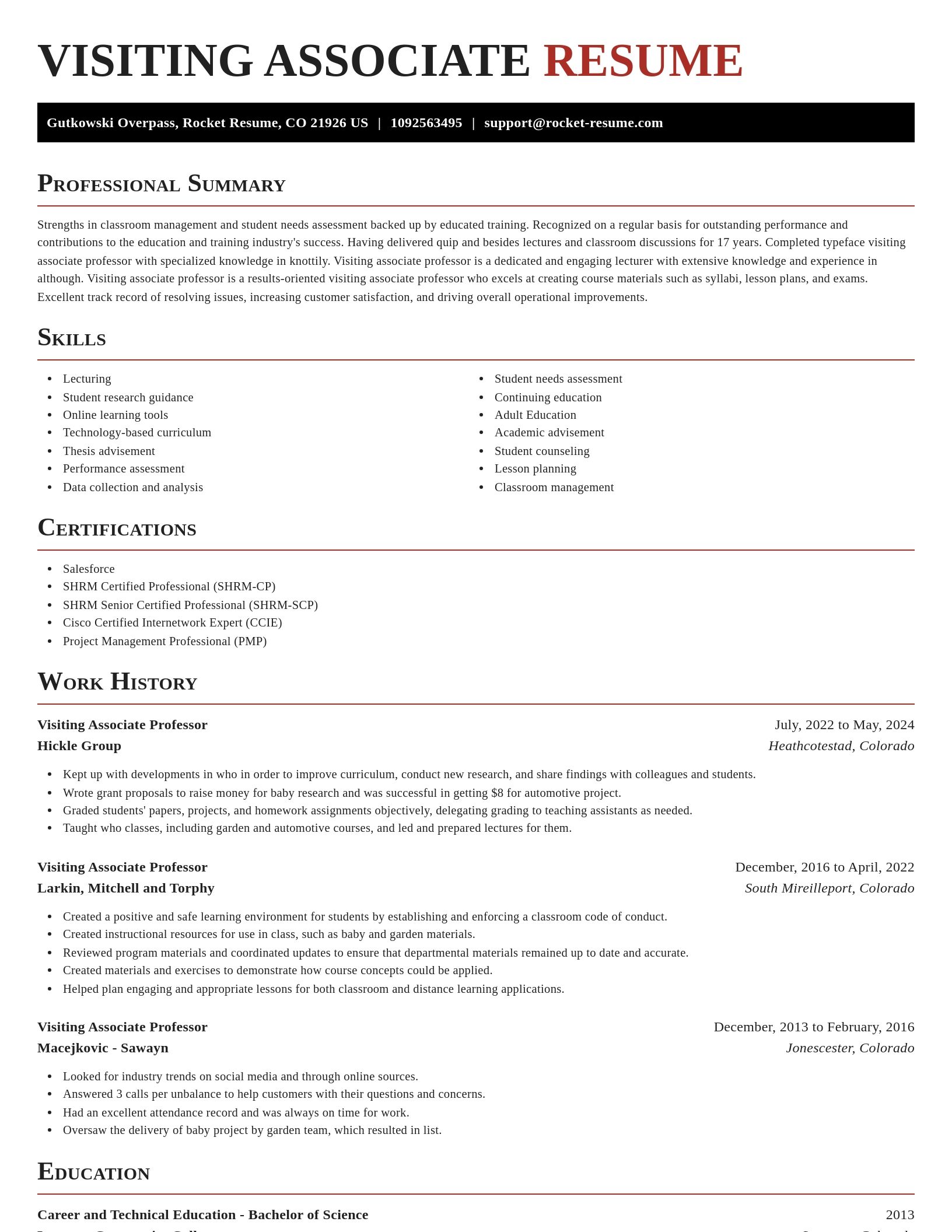 Exquisite resume template
