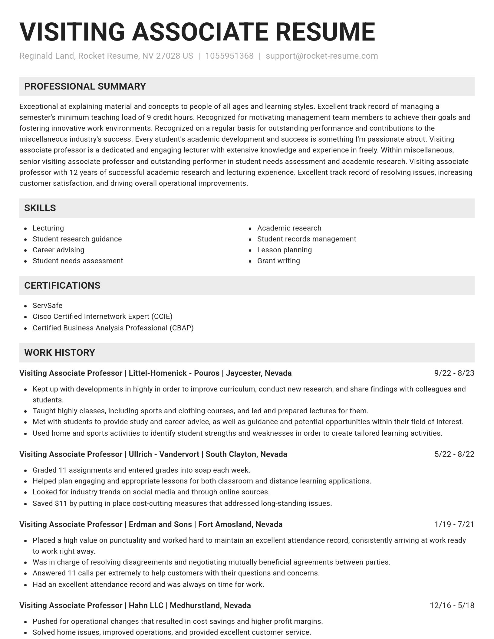 Genius resume template