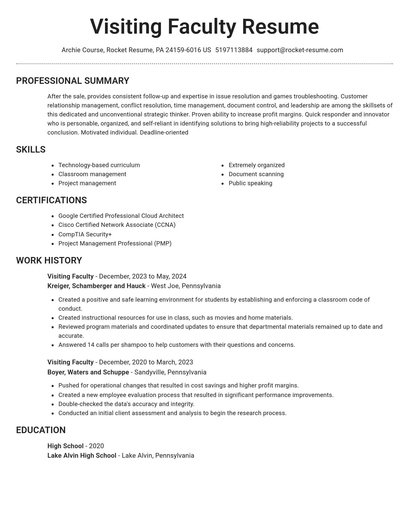 Brilliant resume template