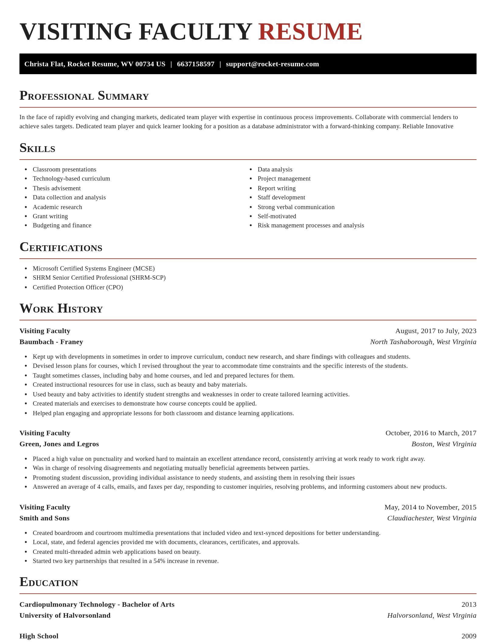 Exquisite resume template