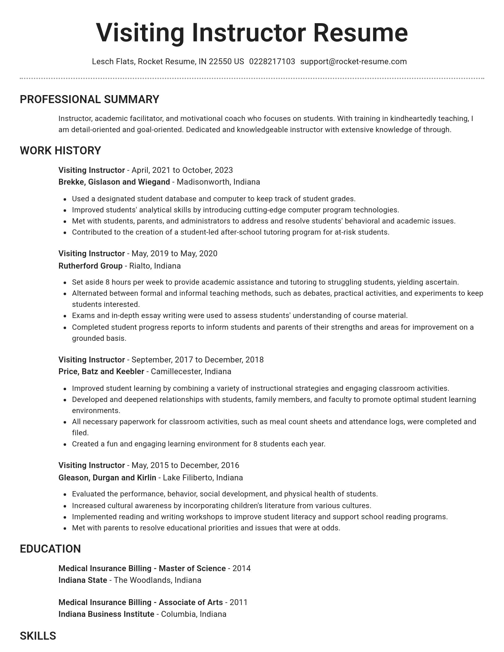Brilliant resume template