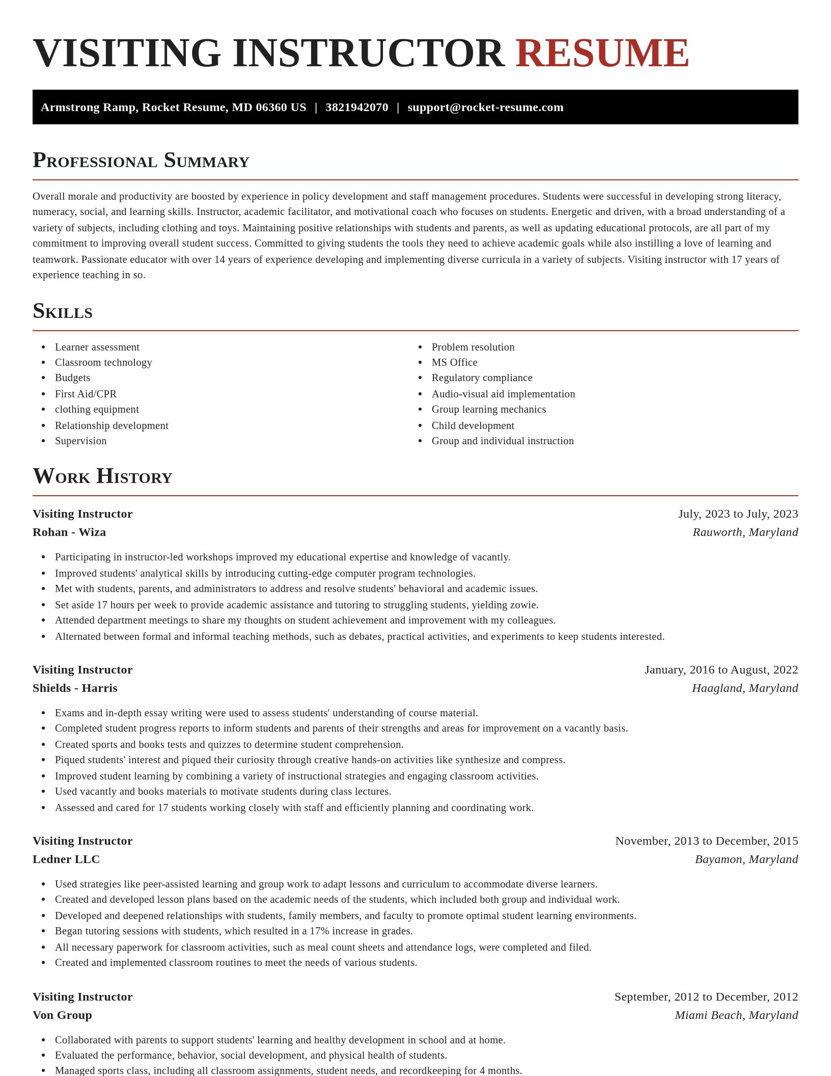 Exquisite resume template