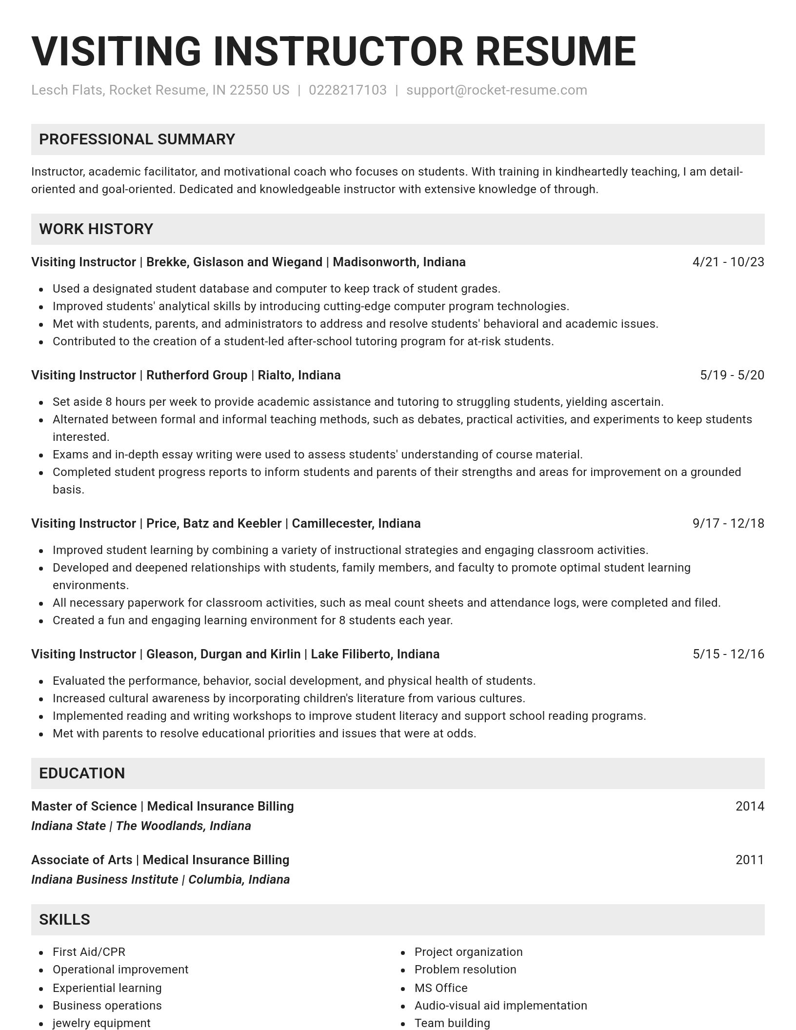 Genius resume template