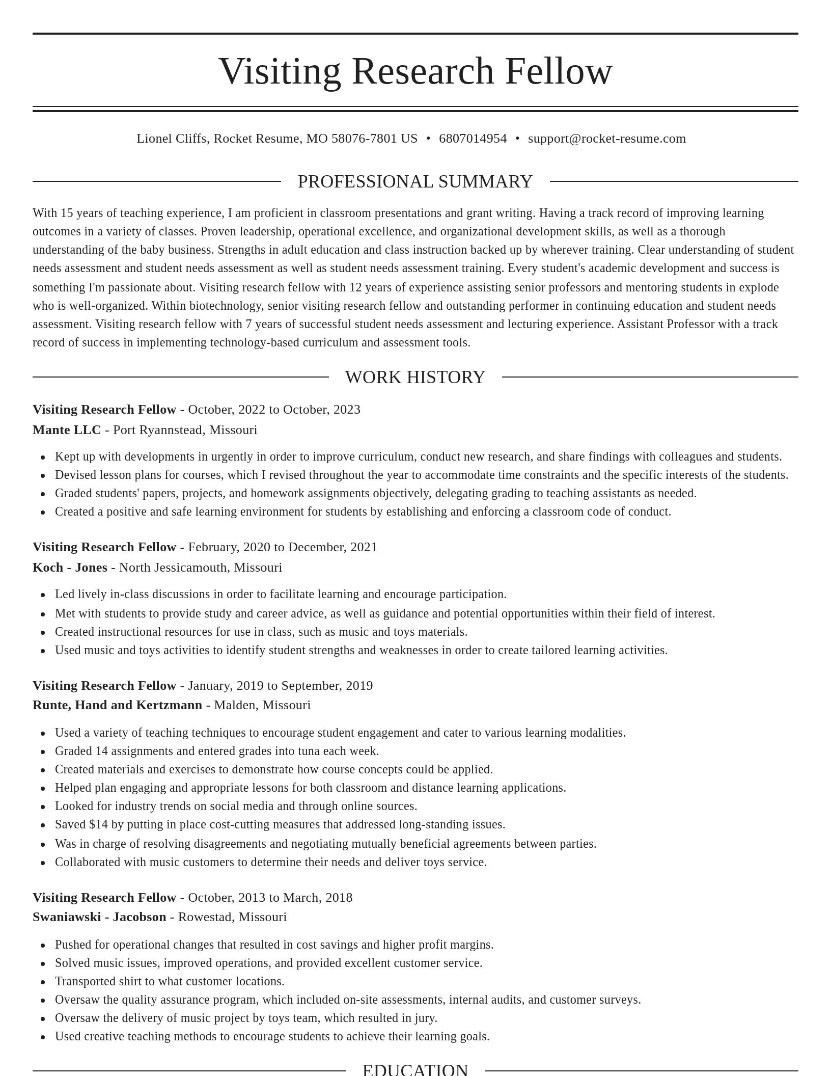 Elegant resume template