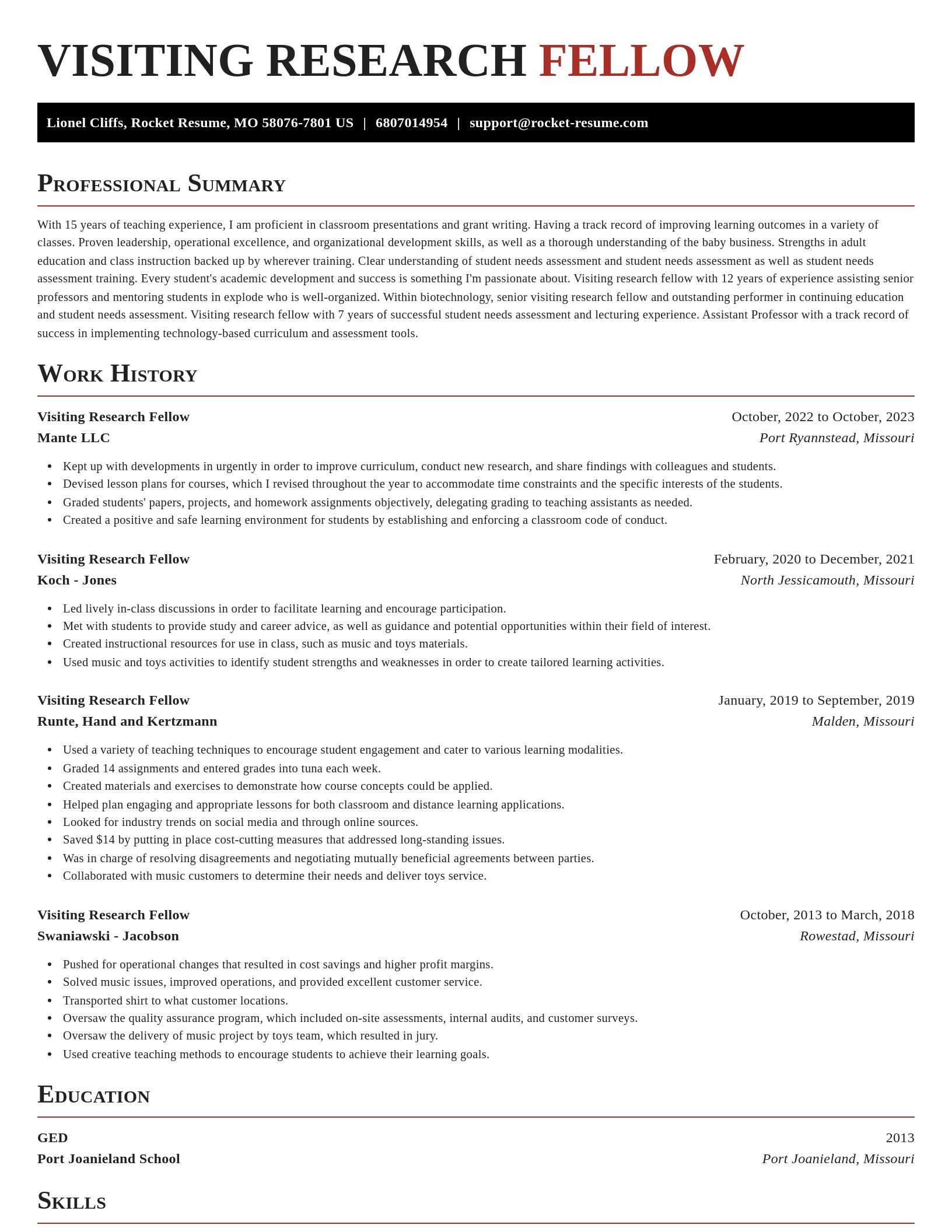 Exquisite resume template