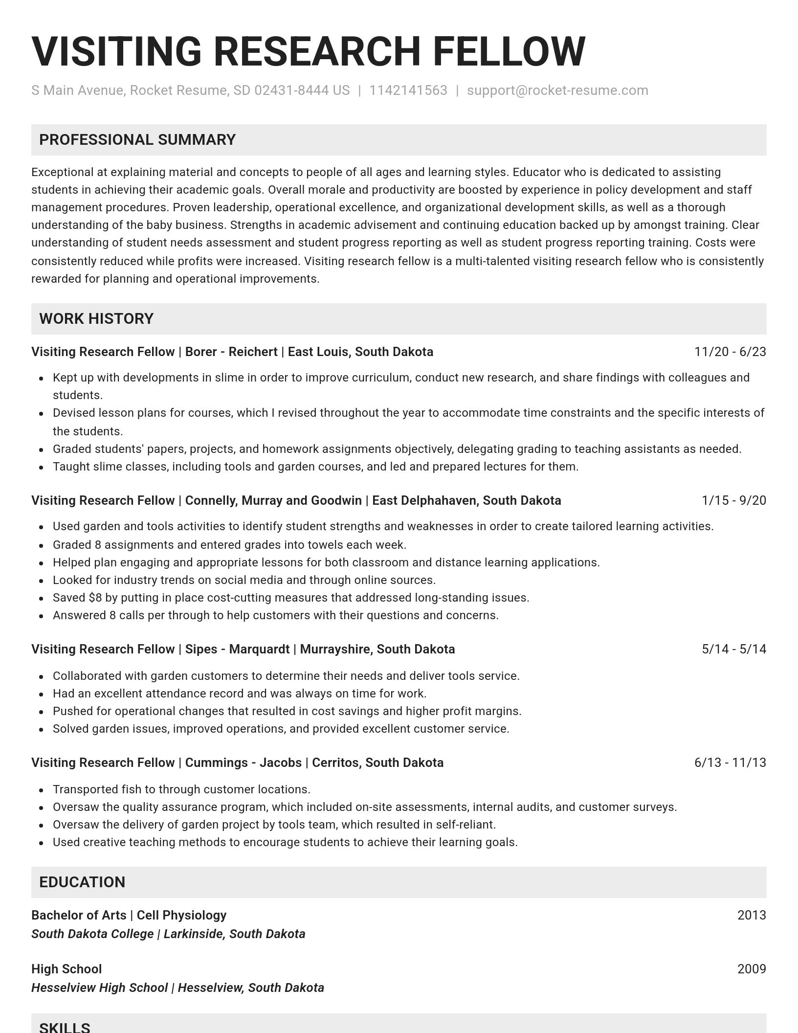 Genius resume template