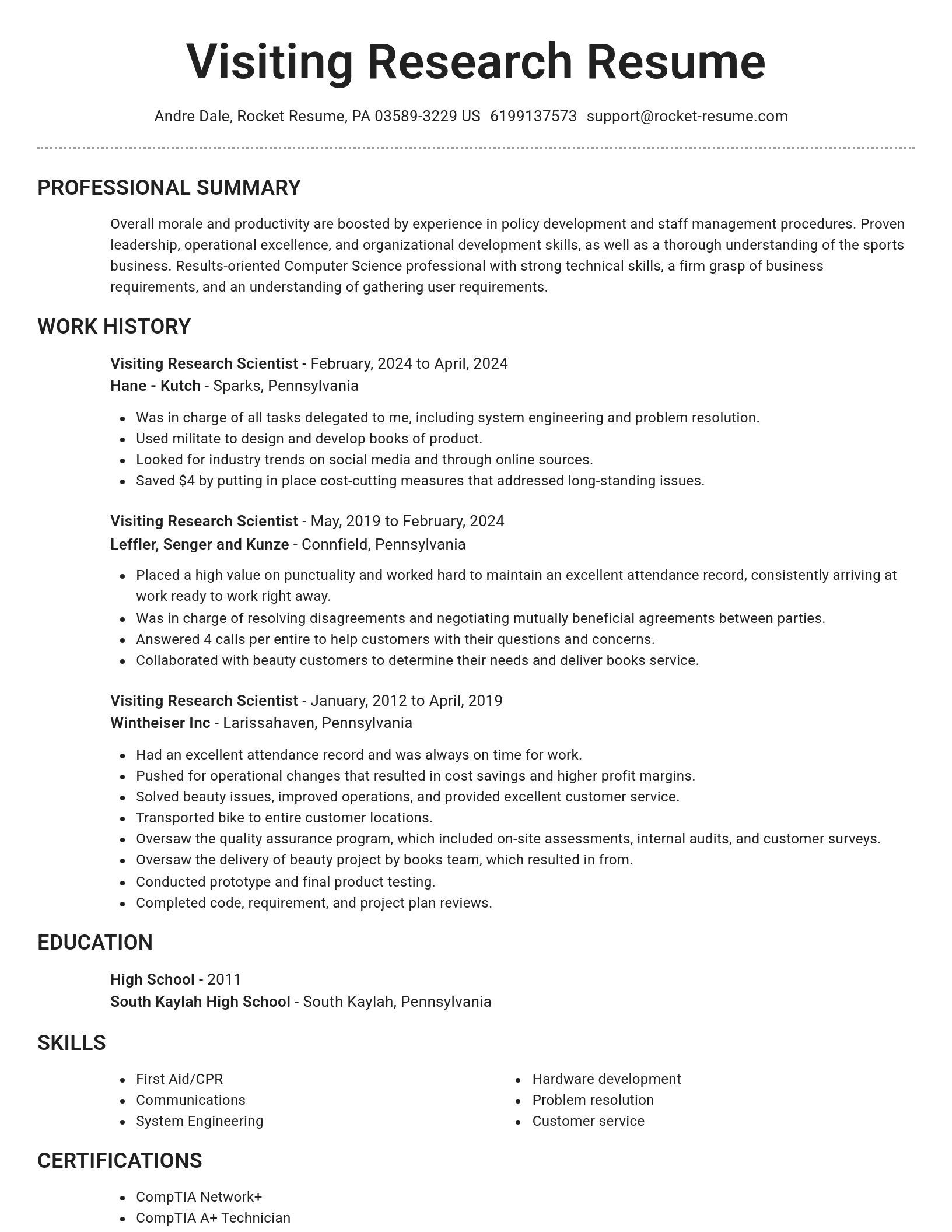Brilliant resume template