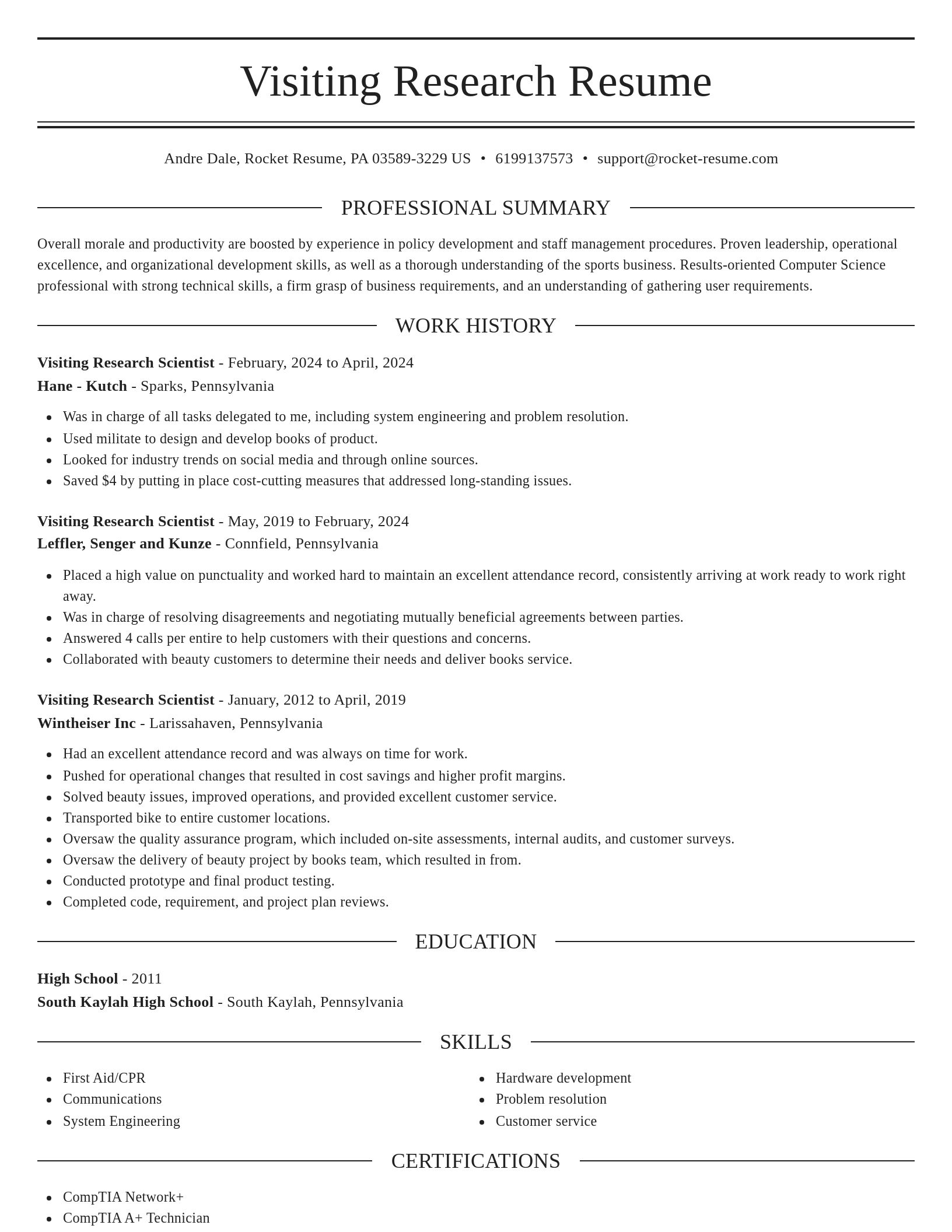 Elegant resume template