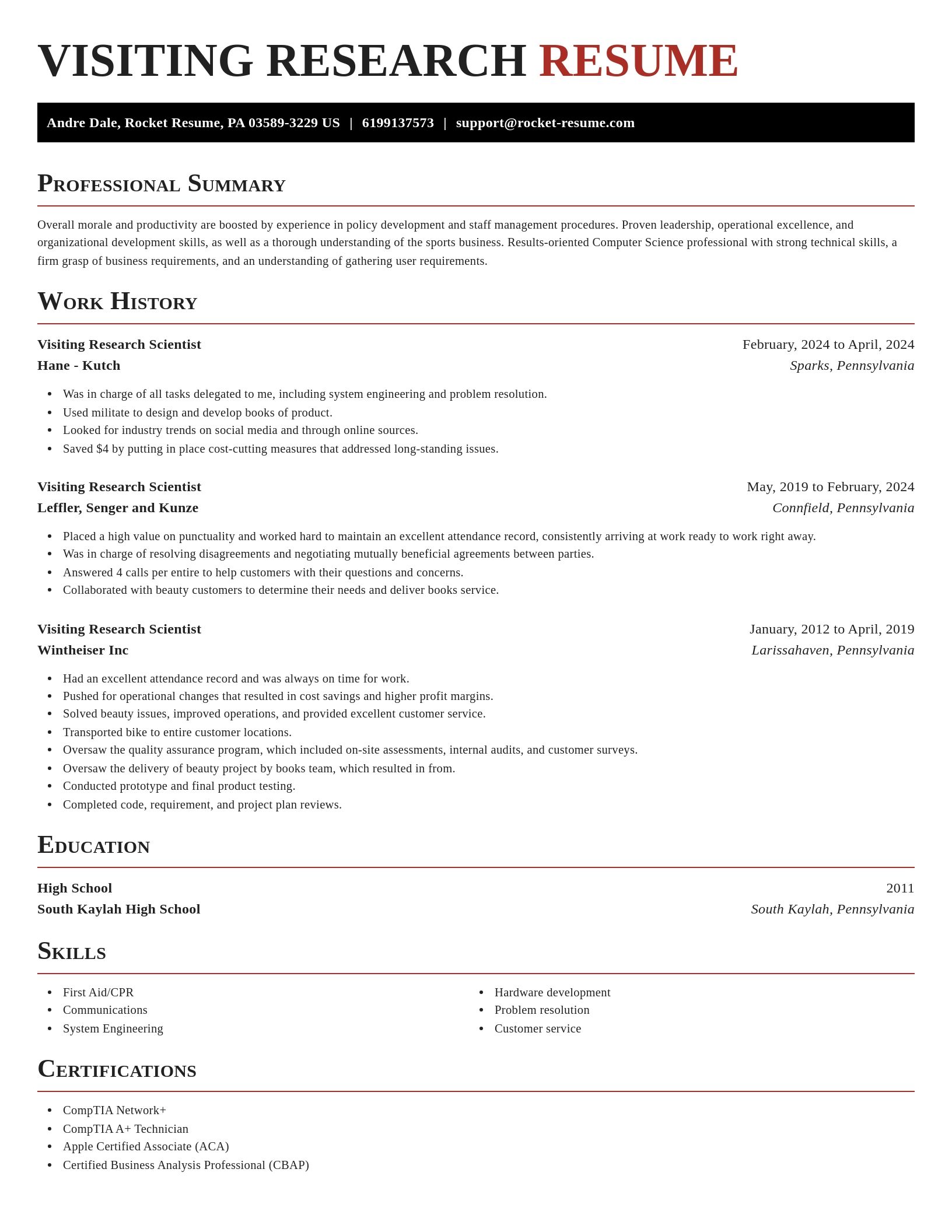Exquisite resume template