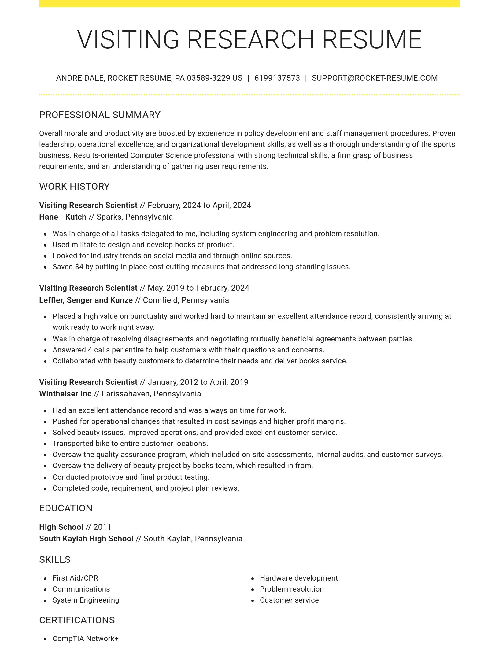 Grand resume template