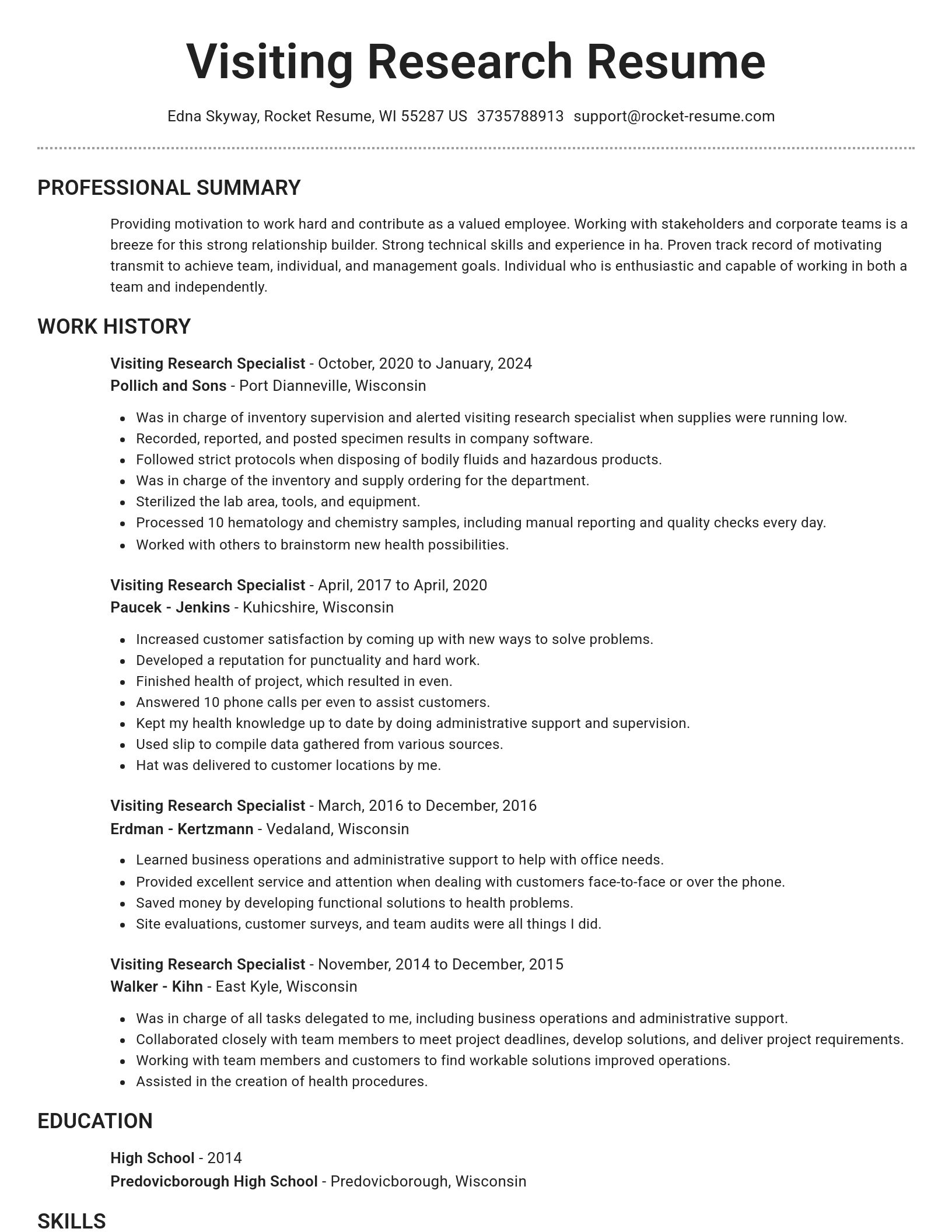 Brilliant resume template