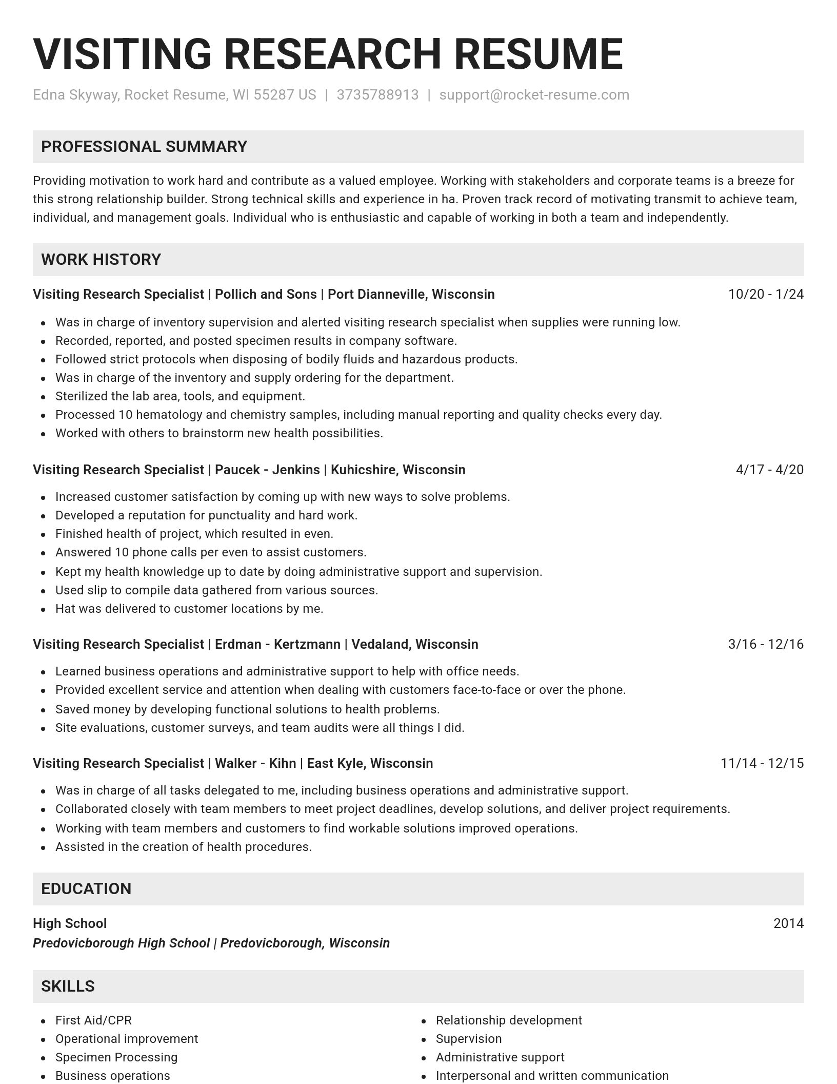Genius resume template