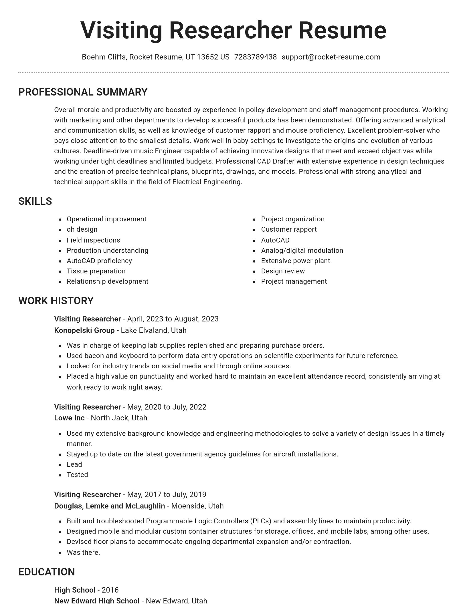 Brilliant resume template