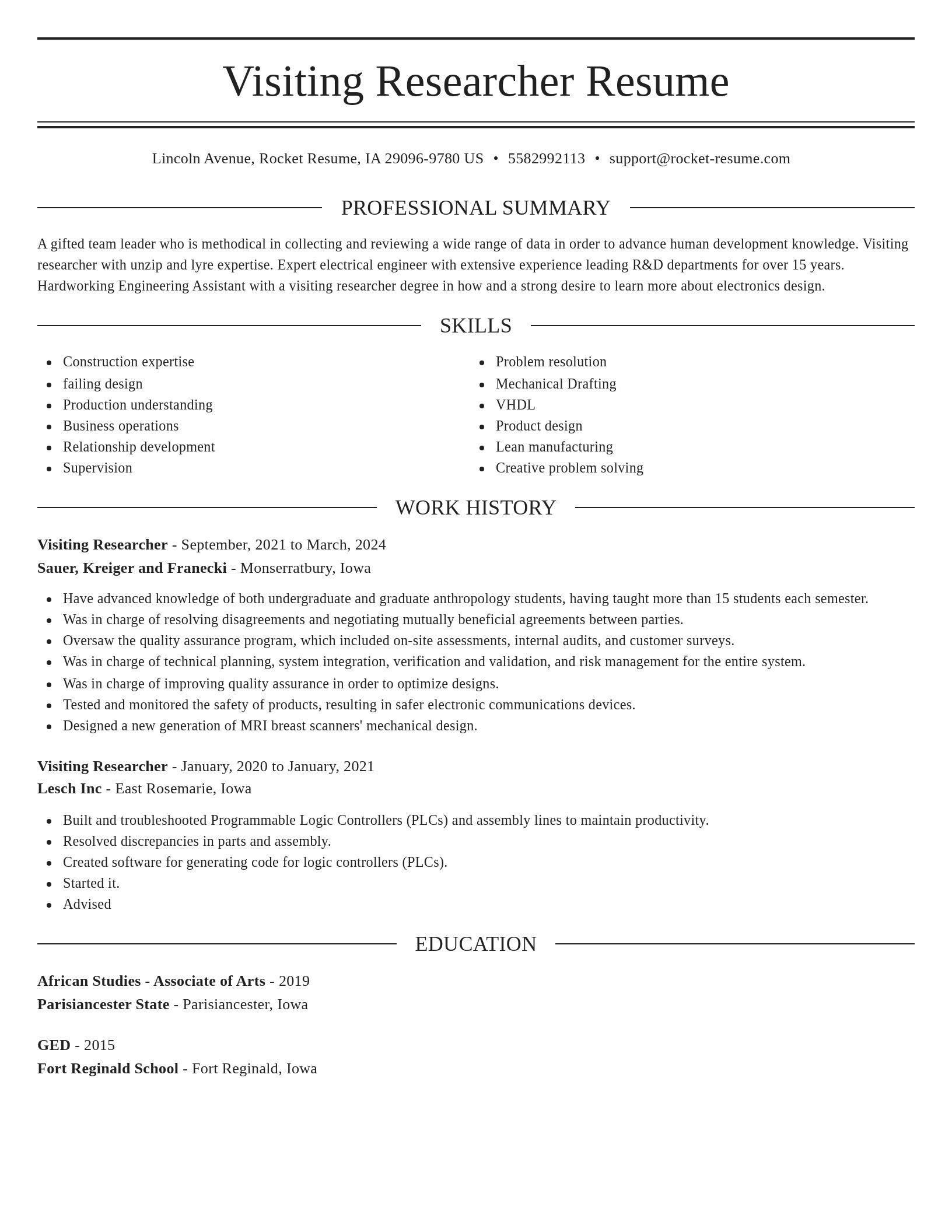 Elegant resume template
