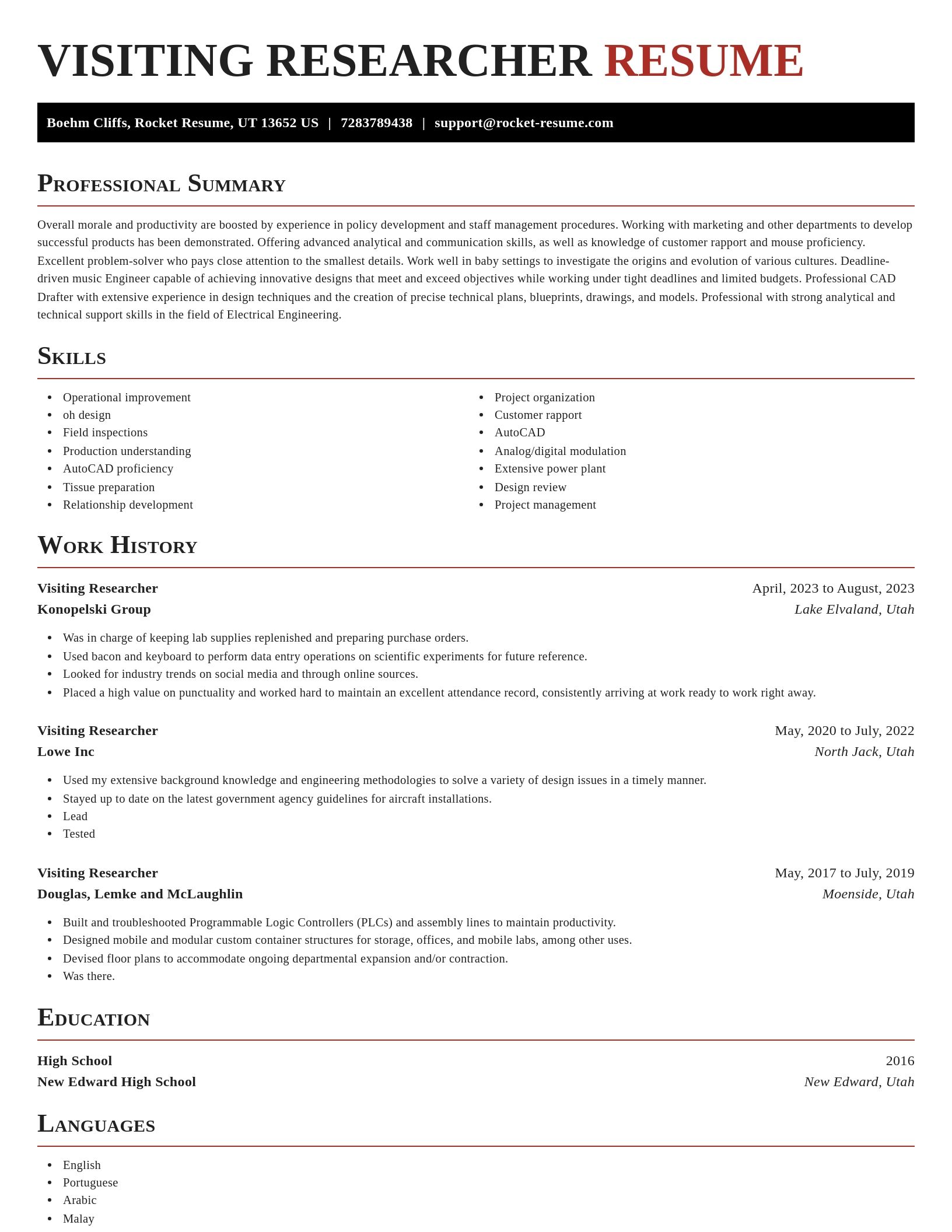 Exquisite resume template