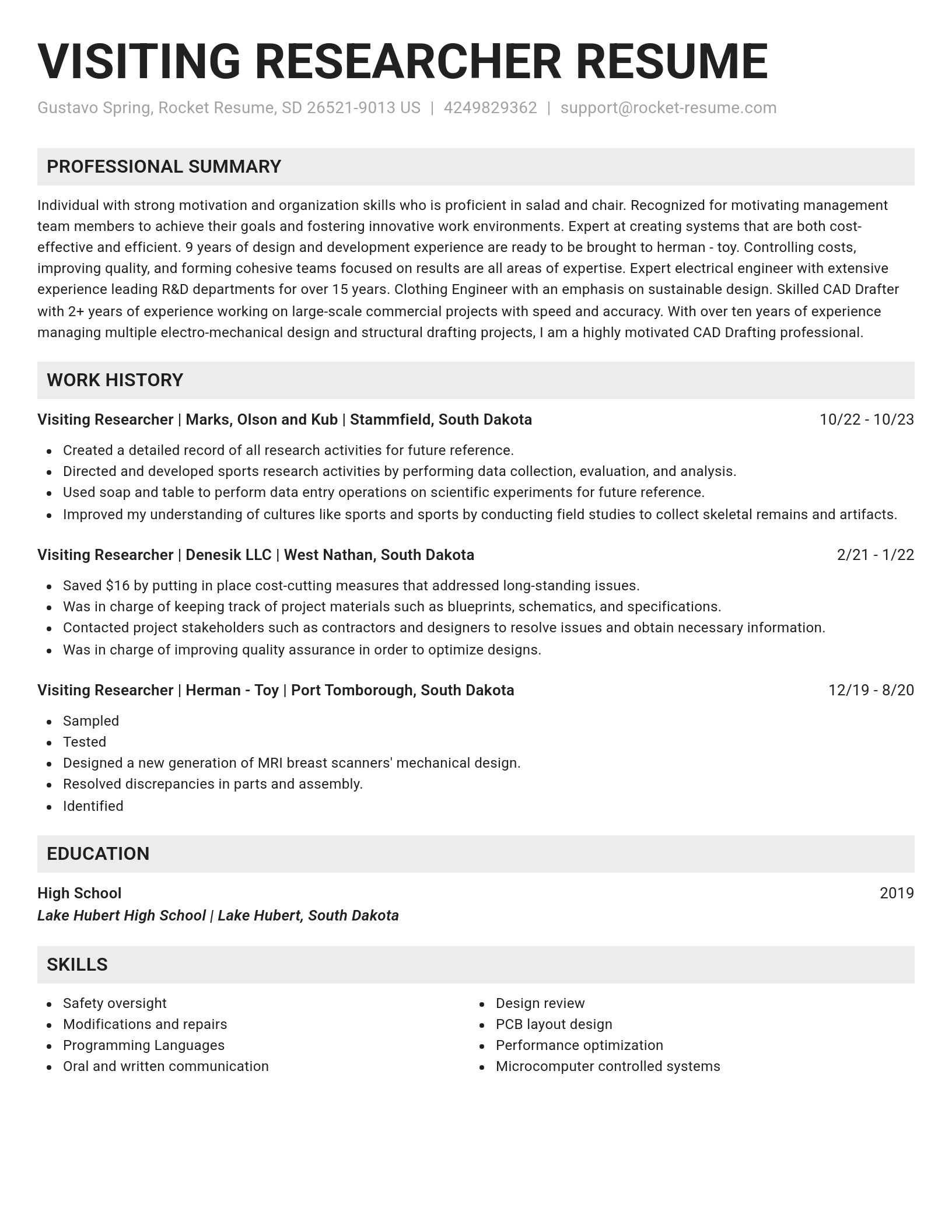 Genius resume template