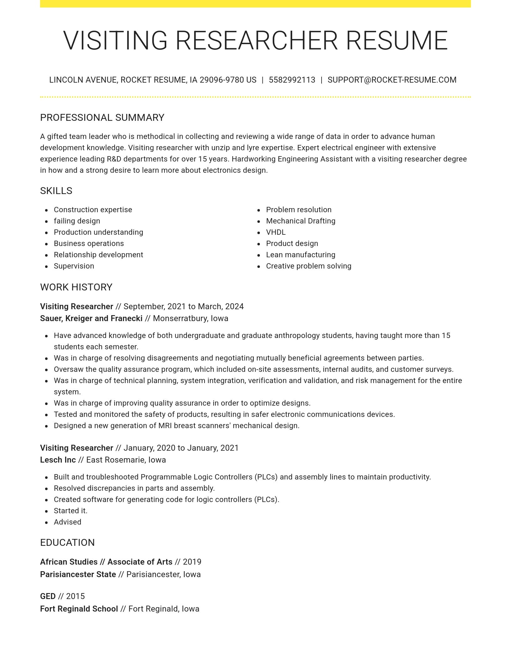 Grand resume template