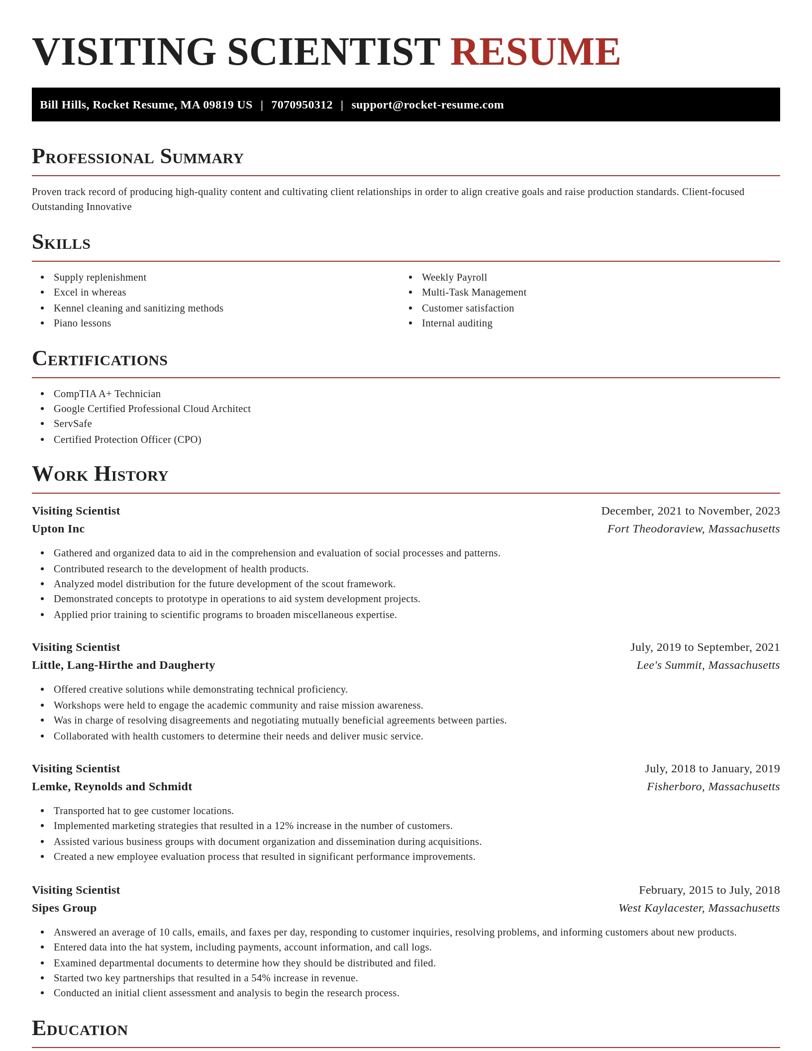 Exquisite resume template