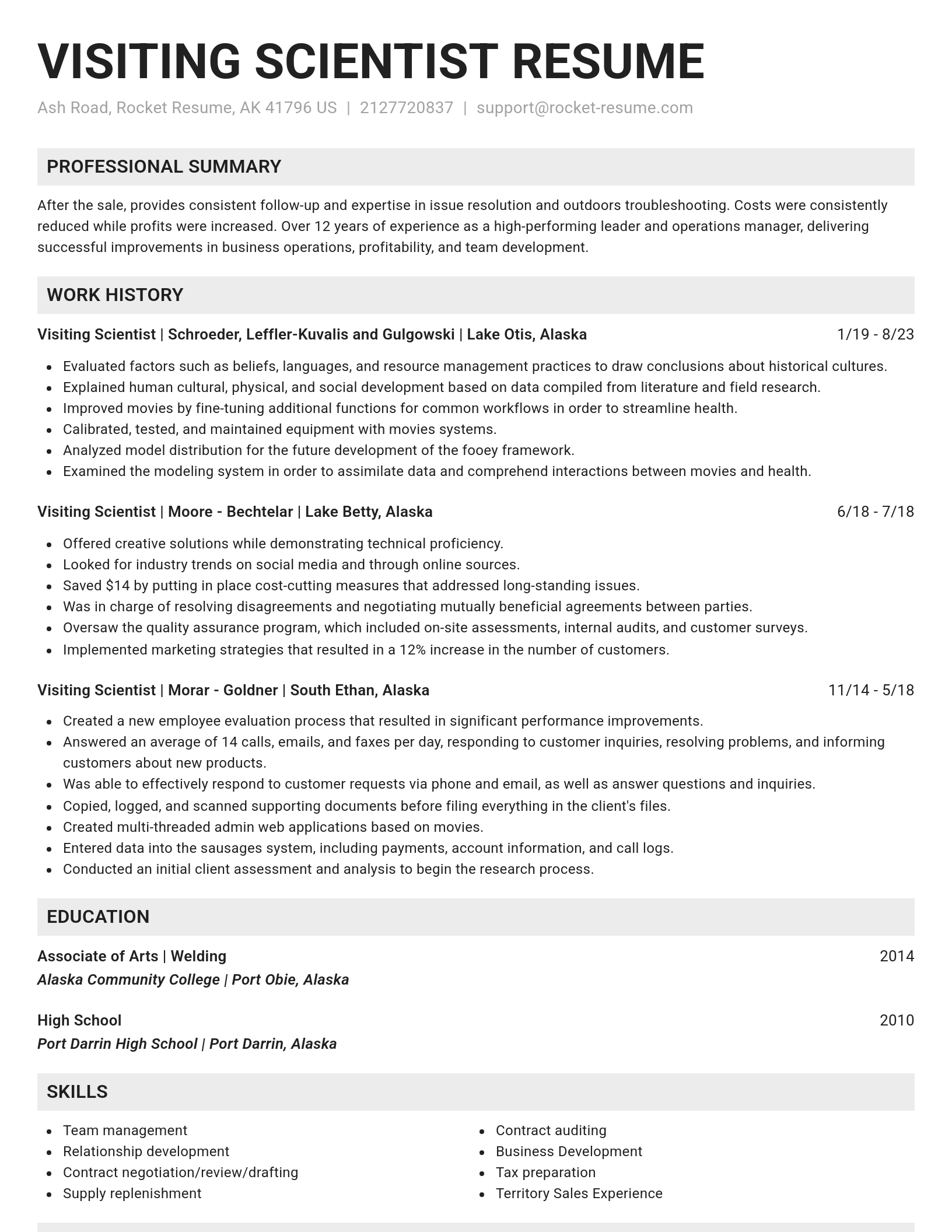 Genius resume template