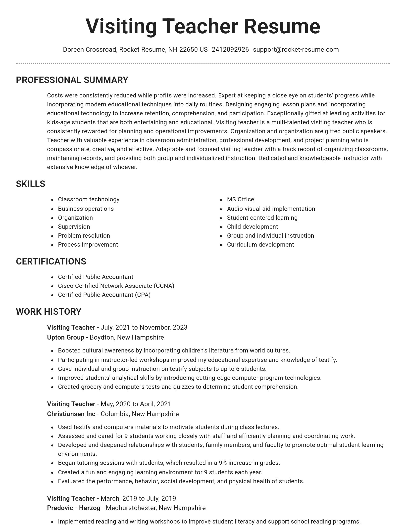 Brilliant resume template
