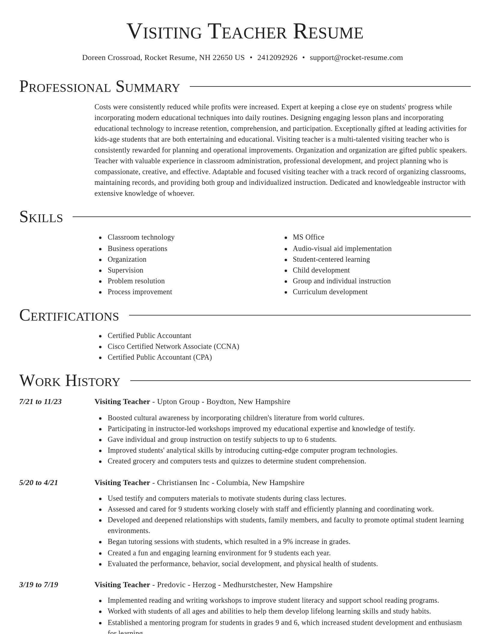 Director resume template