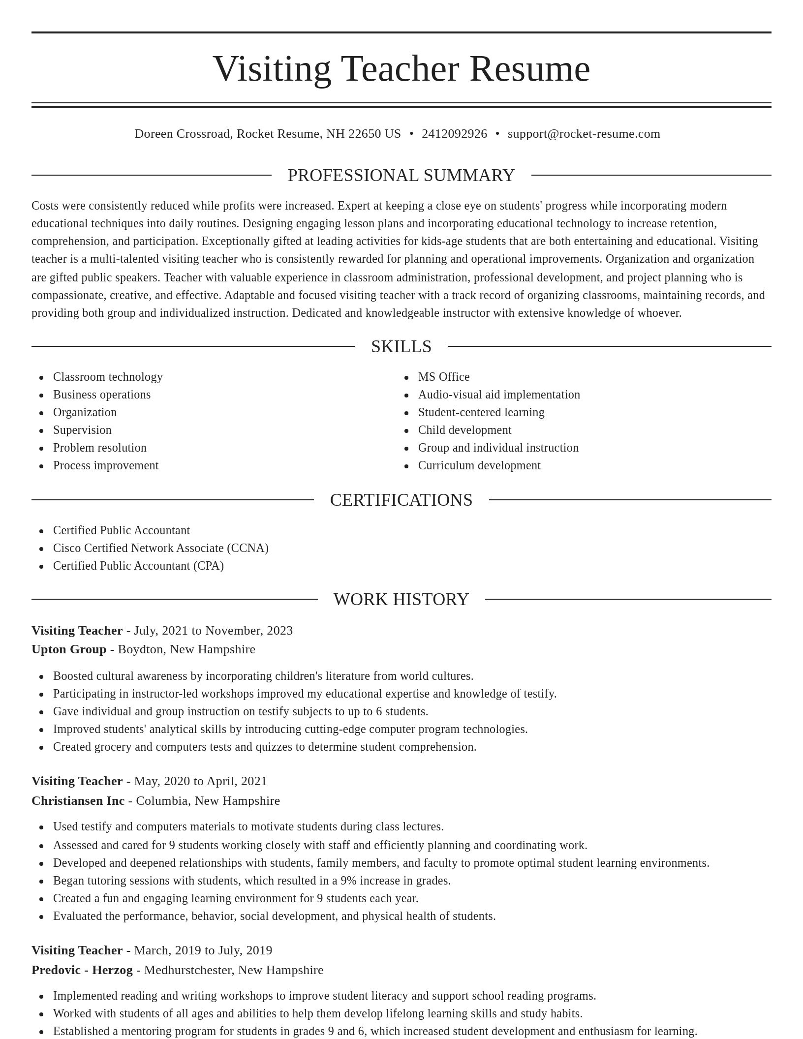 Elegant resume template