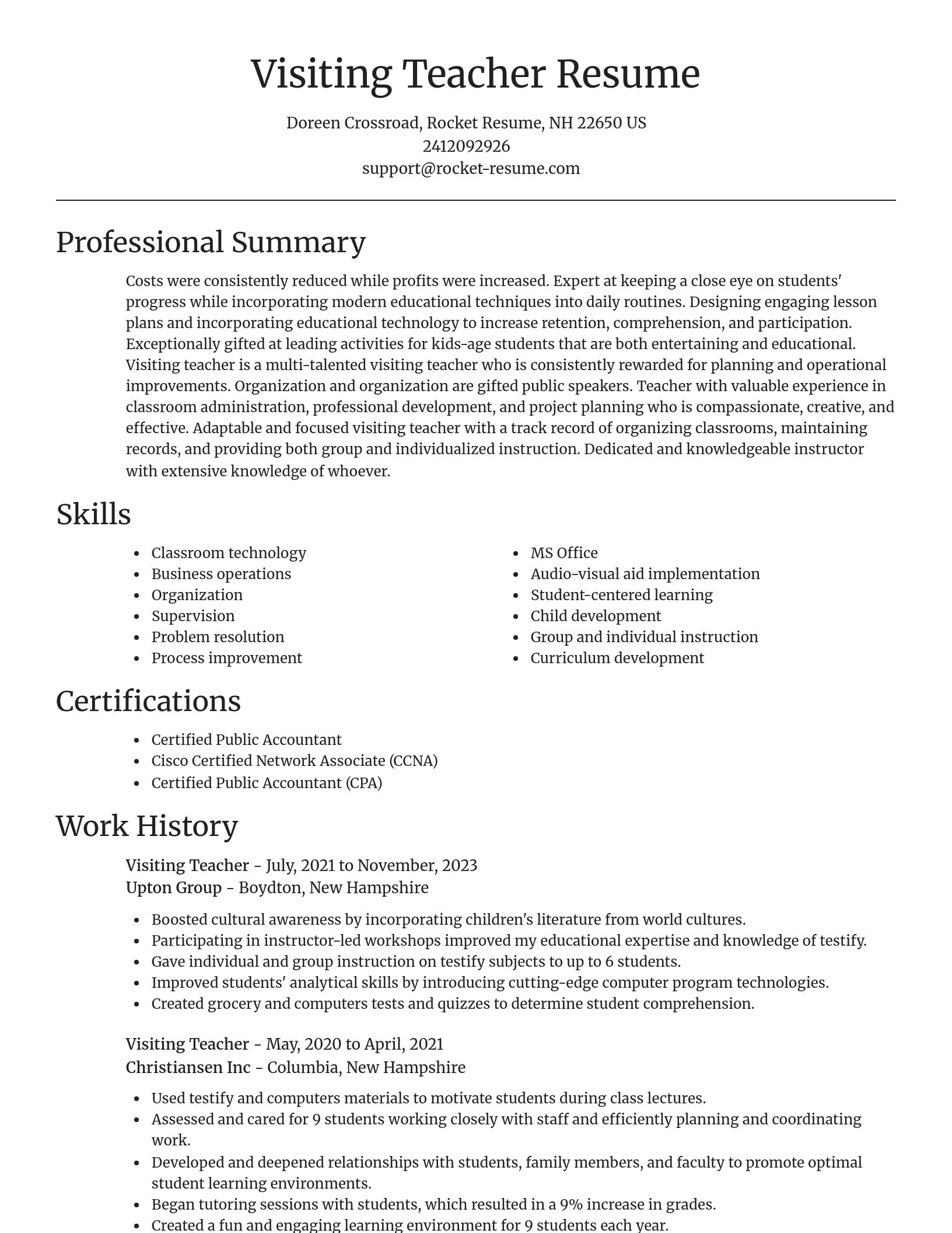 Focal Point resume template