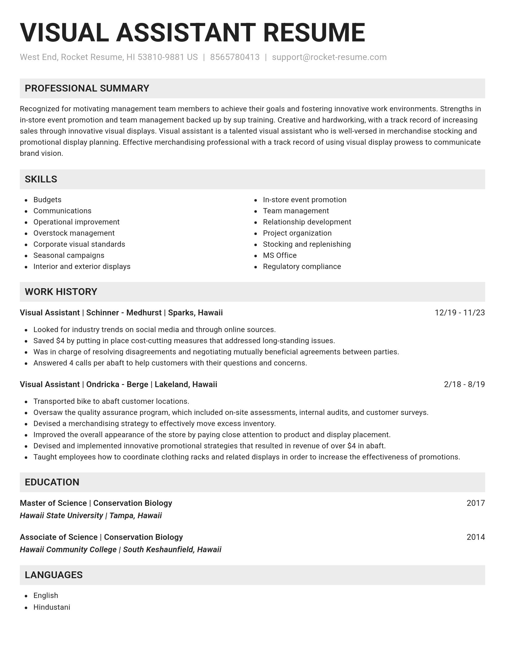 Genius resume template