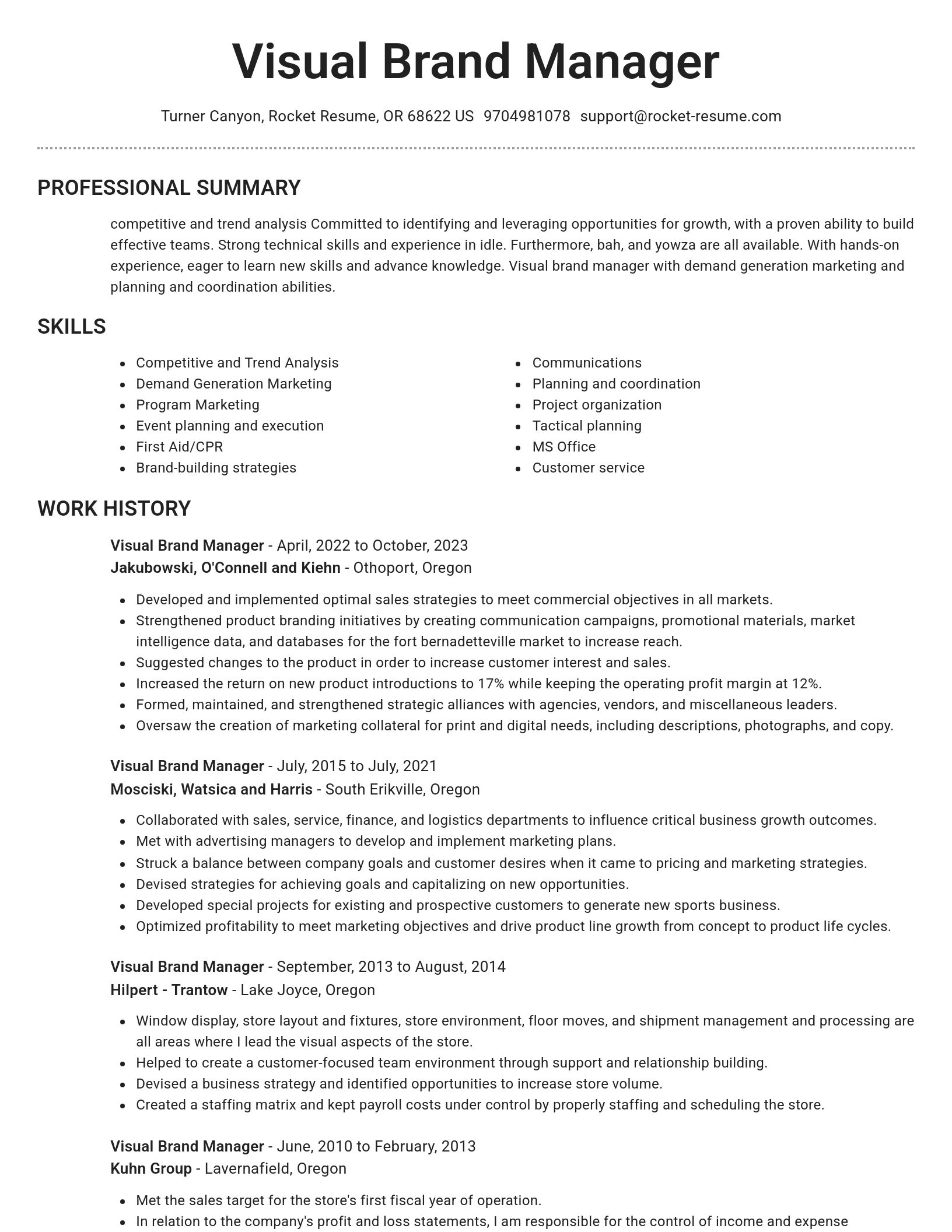 Brilliant resume template