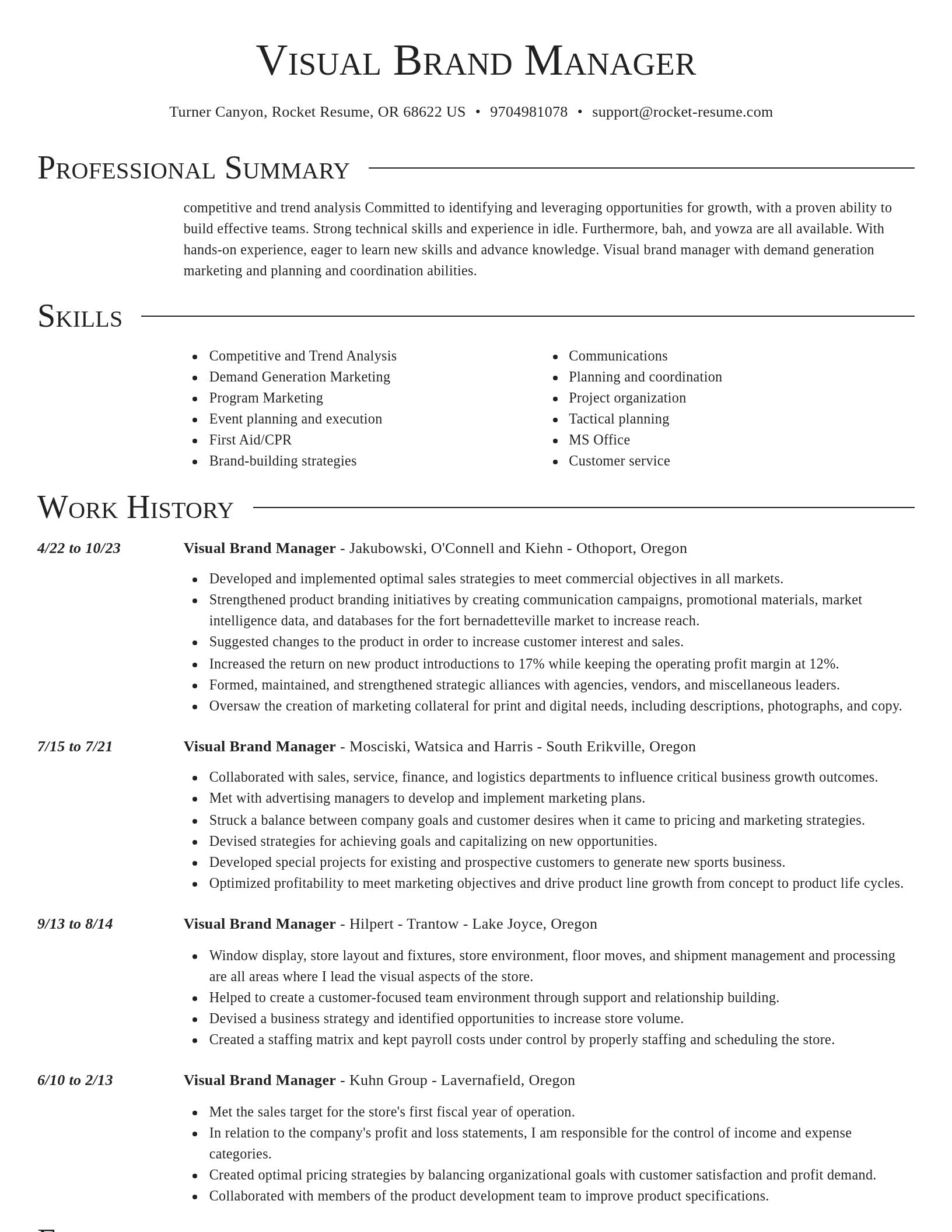 Director resume template