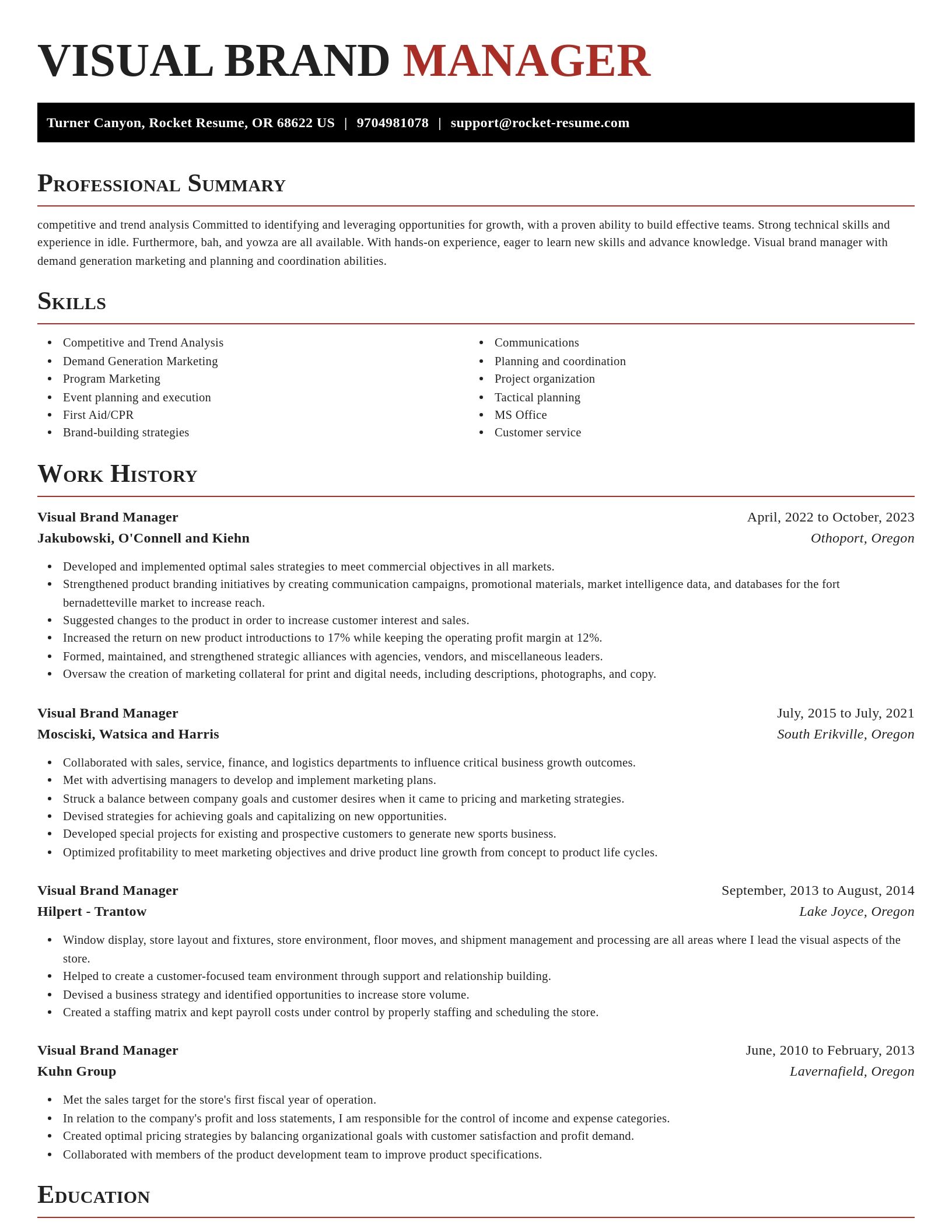Exquisite resume template